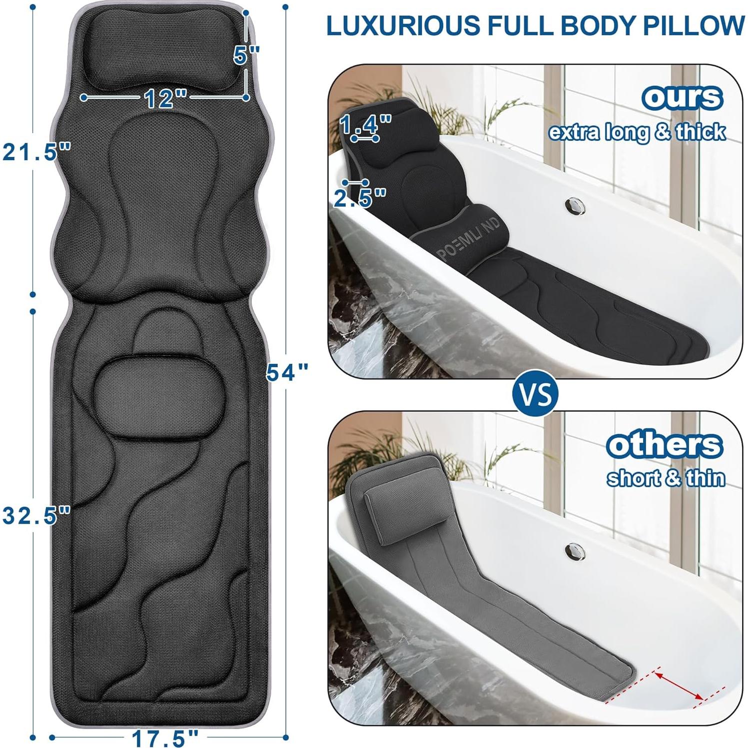 Almohada de Baño Completo Poemland 137x44.5cm Antideslizante