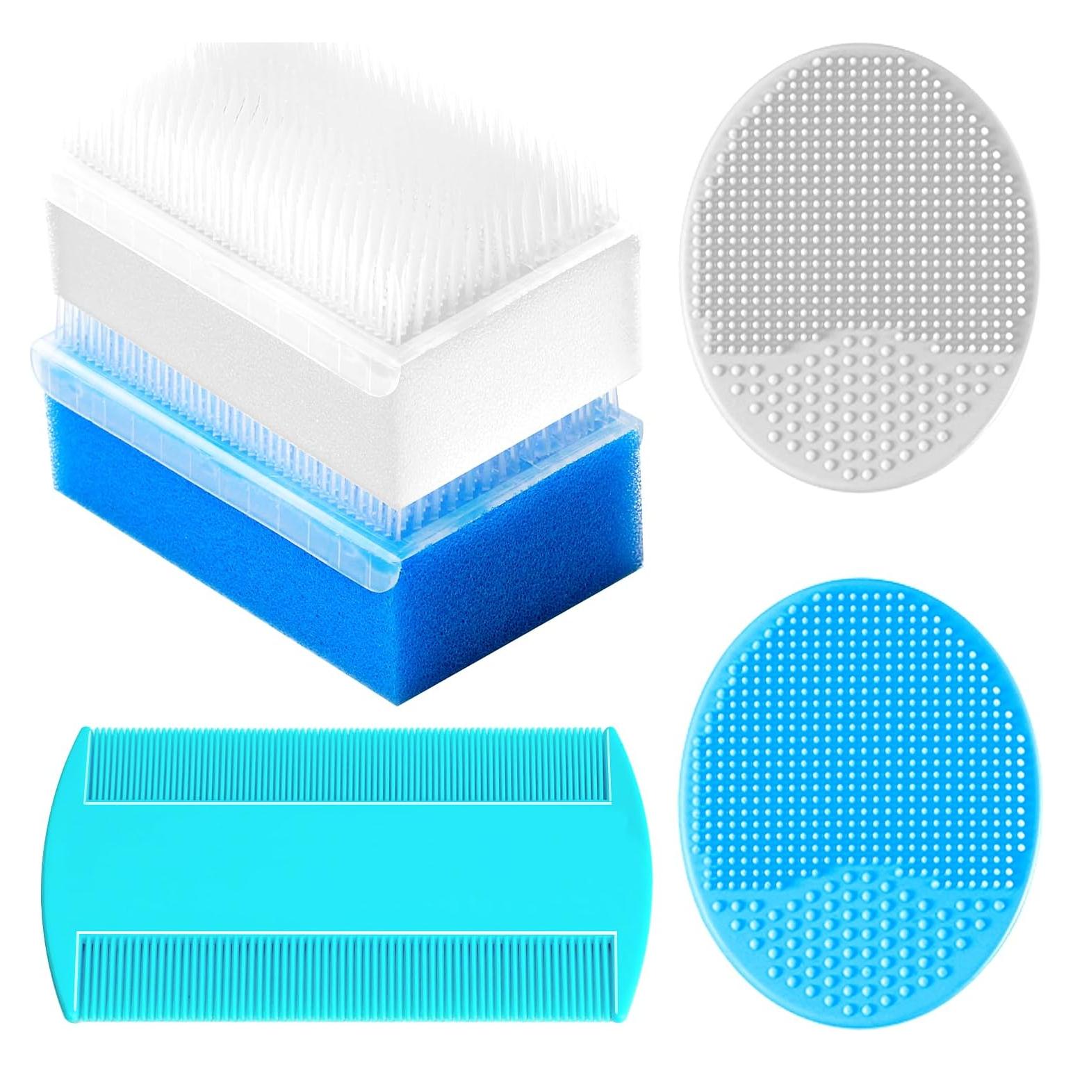 Kit de Cepillos para Costra Láctea YESYBC - 5 Piezas Azul