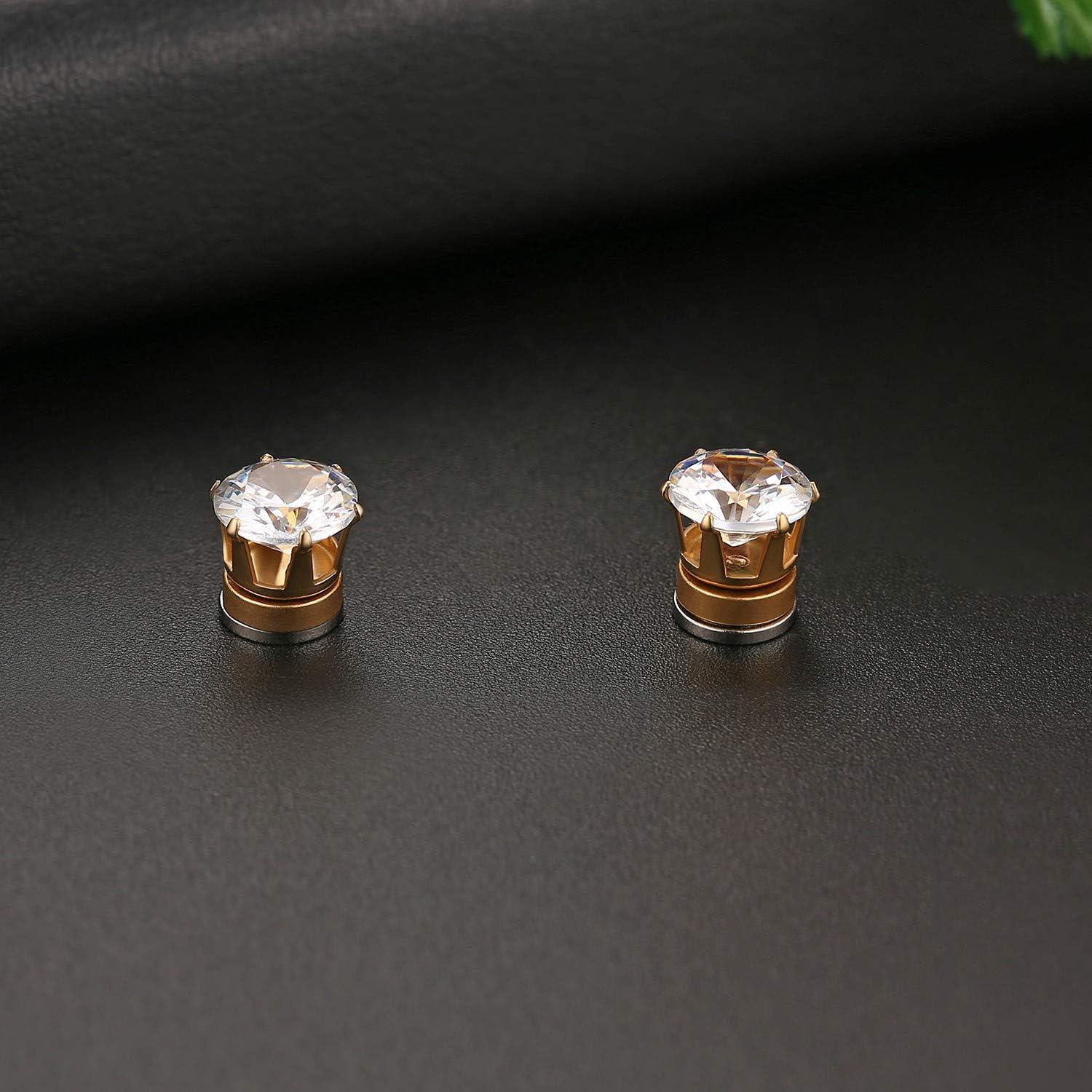 Pendientes Magnéticos Clip On Rofusn Oro 6 Piezas 6-8mm