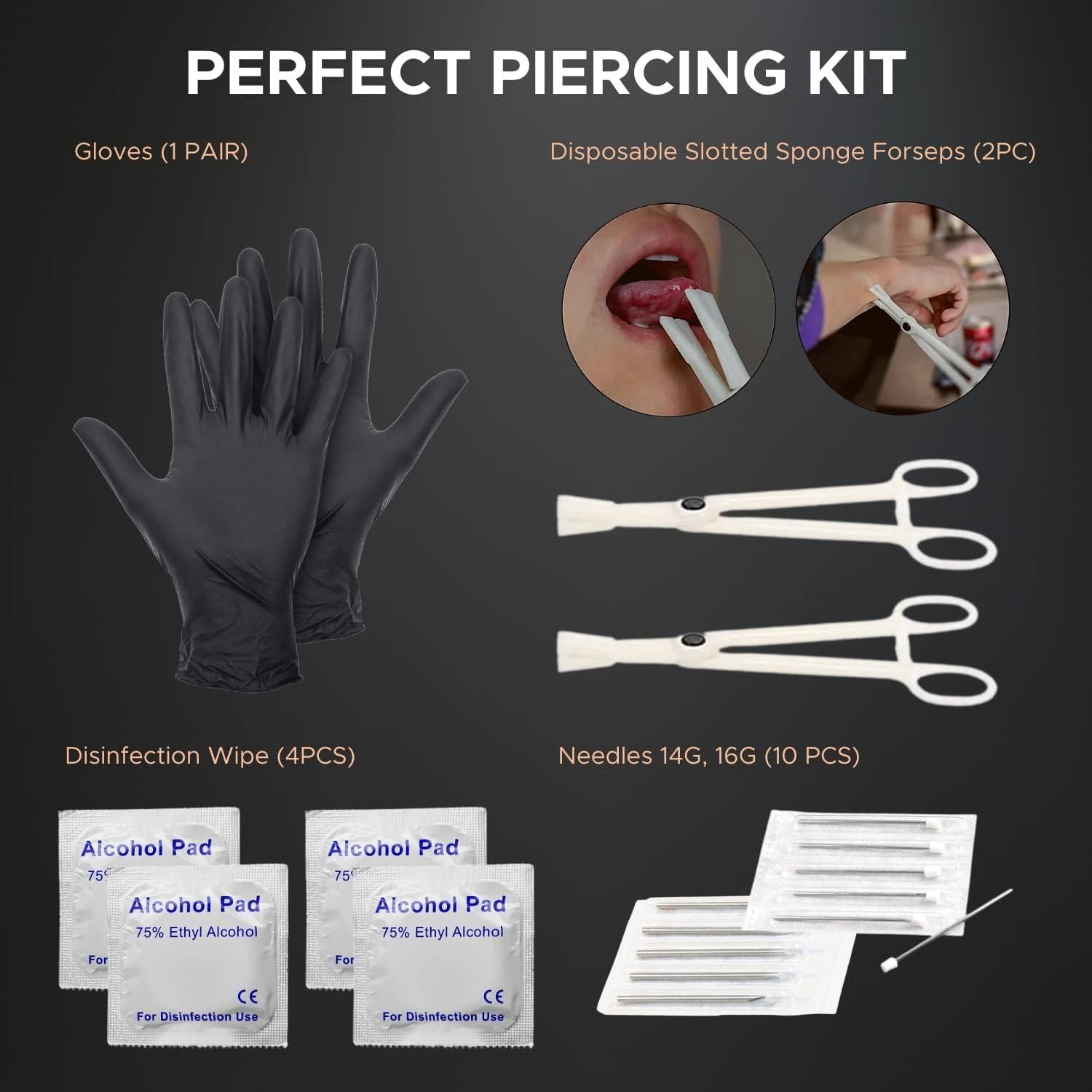 Kit de Piercing Corporal BodyJ4You 36PC - Acero Quirúrgico 14G 16G