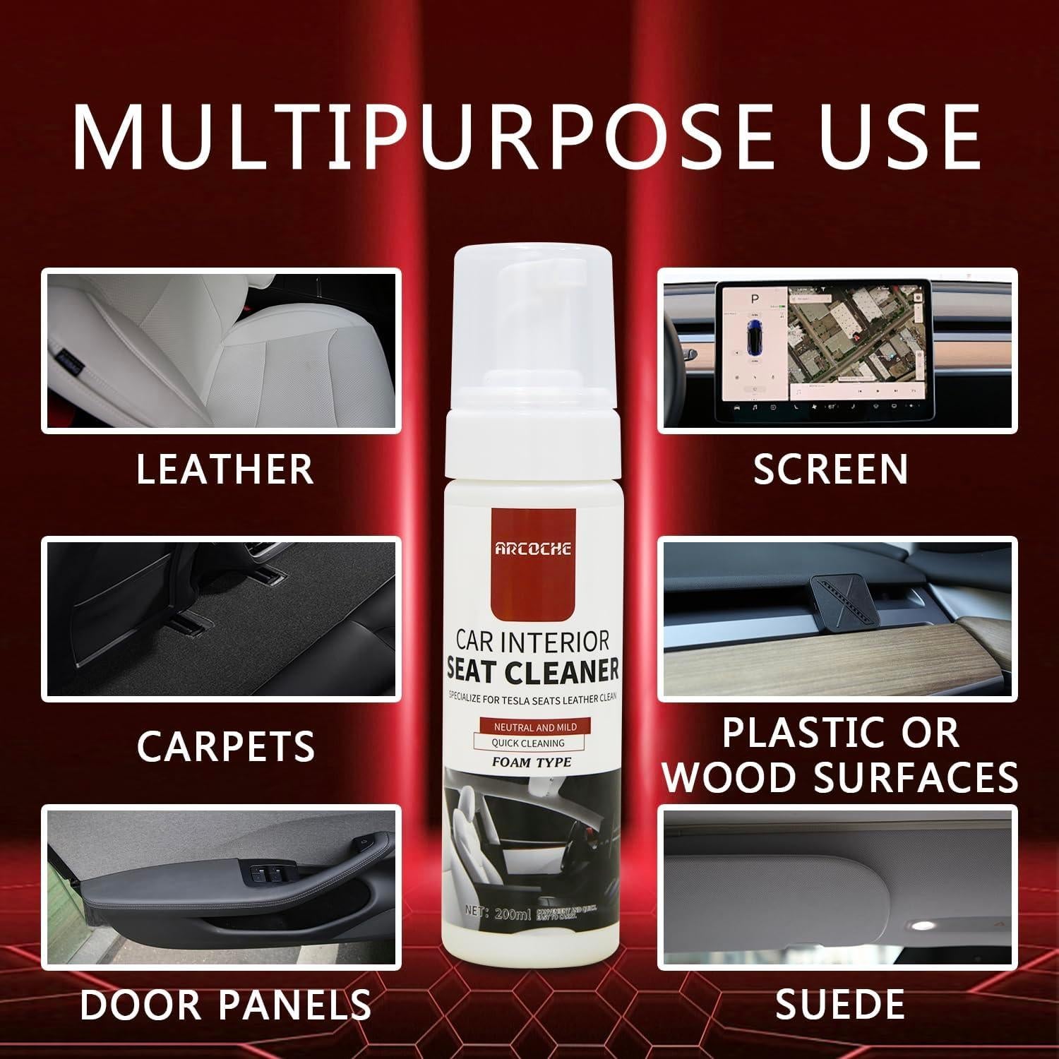 Limpiador de Asientos de Cuero Arcoche para Tesla Model Y 3 S X