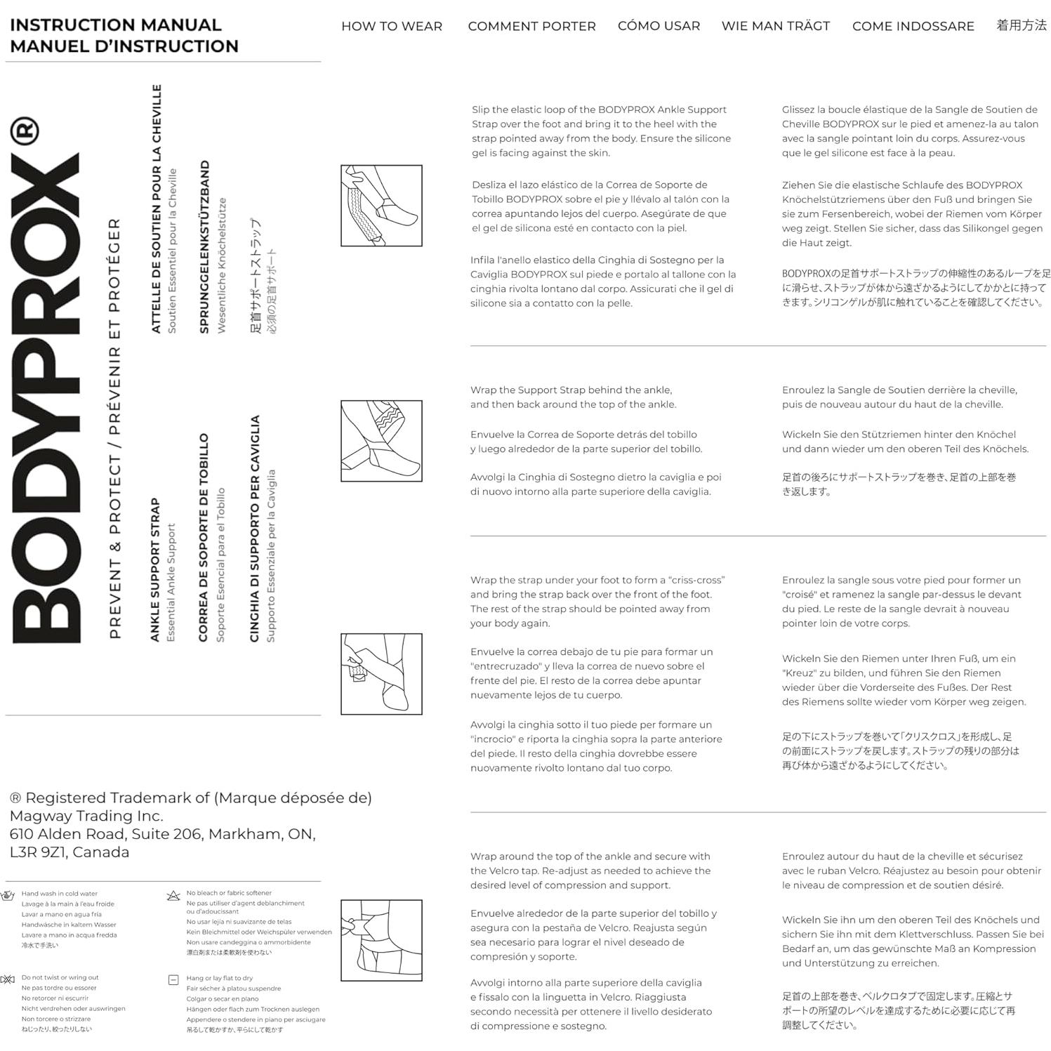 Faja de Soporte para Tobillo Bodyprox Ajustable Unisex