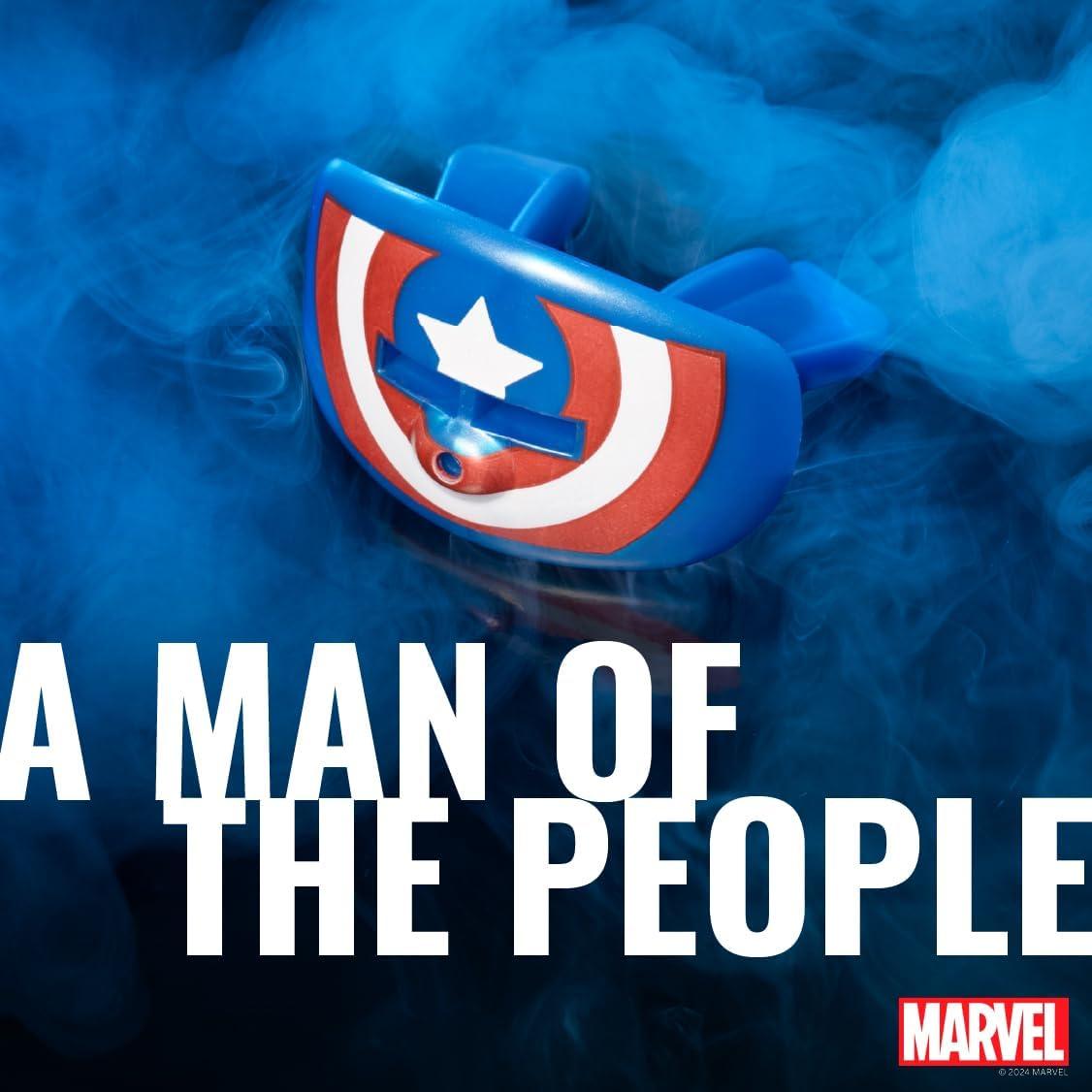 Protector Labial Safejawz Capitán América para Fútbol y Lacrosse