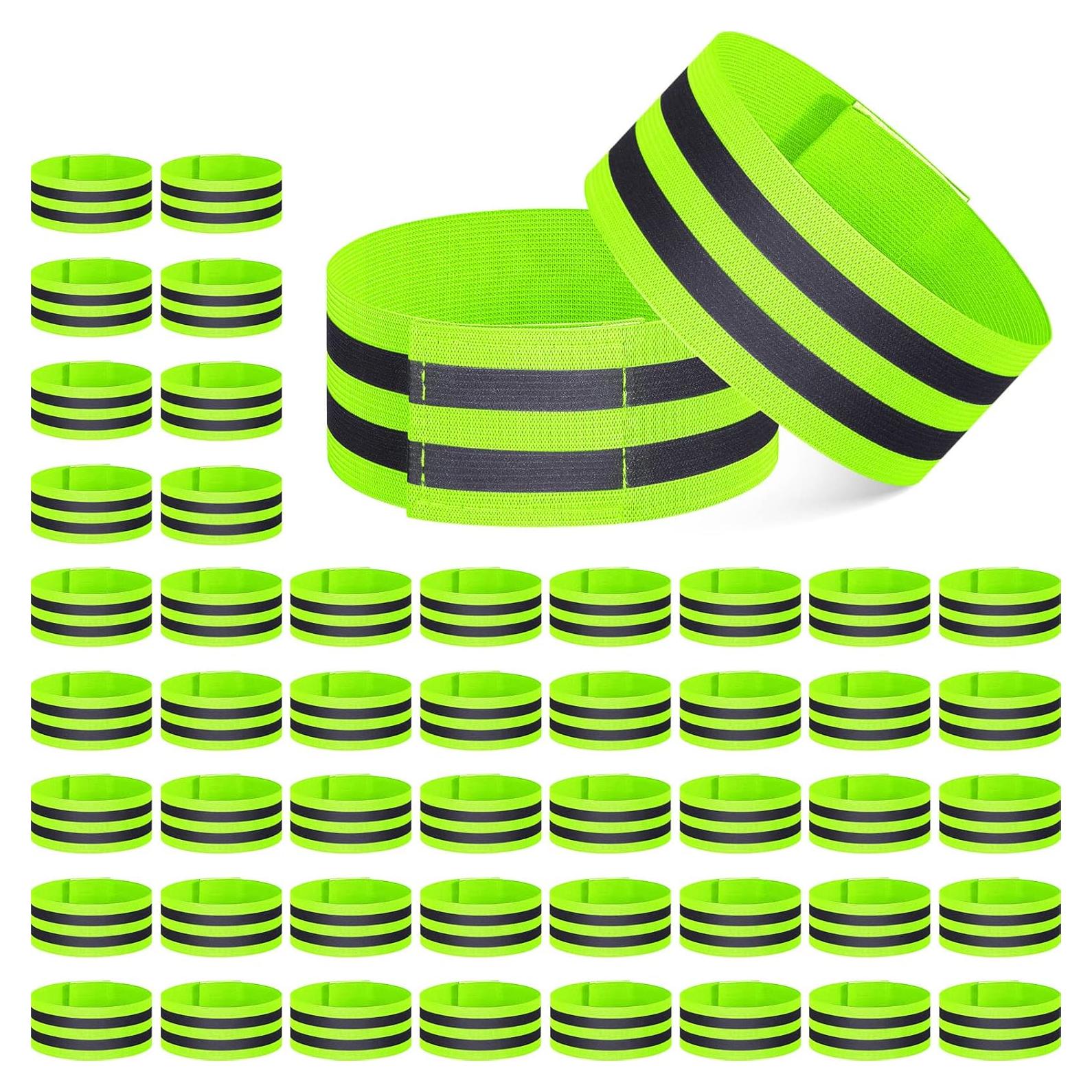 Yilloog 150 Bandas Reflectantes para Tobillo Verde Alta Visibilidad