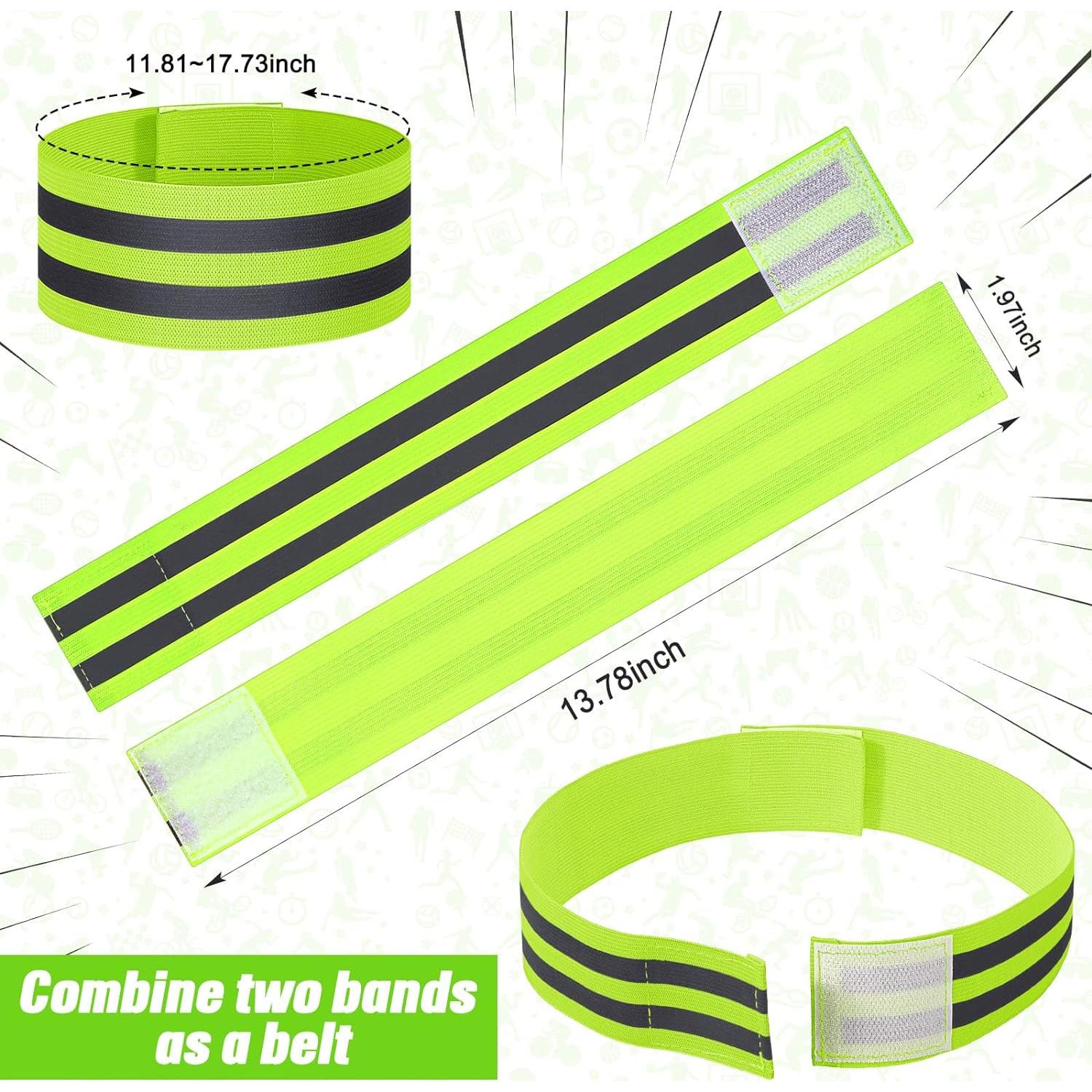 Yilloog 150 Bandas Reflectantes para Tobillo Verde Alta Visibilidad