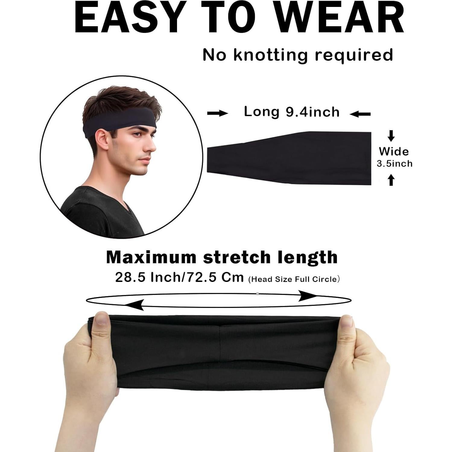 Cinta para la cabeza JHYWELL antideslizante unisex para sudor