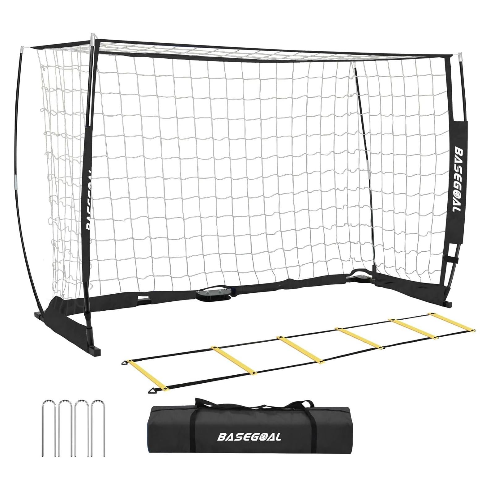 Portería de Fútbol BaseGoal 1.83m x 1.22m Plegable con Escalera