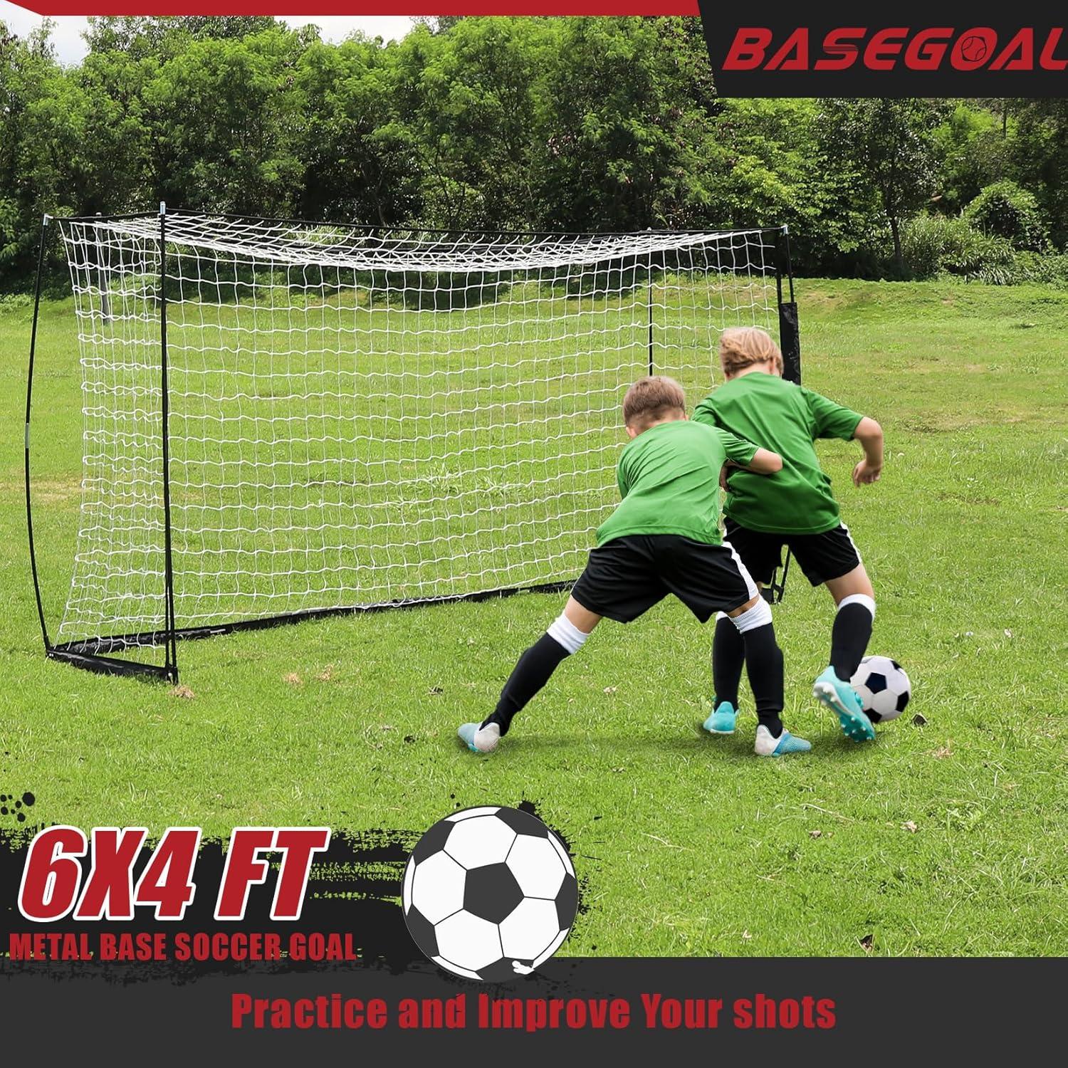 Portería de Fútbol BaseGoal 1.83m x 1.22m Plegable con Escalera