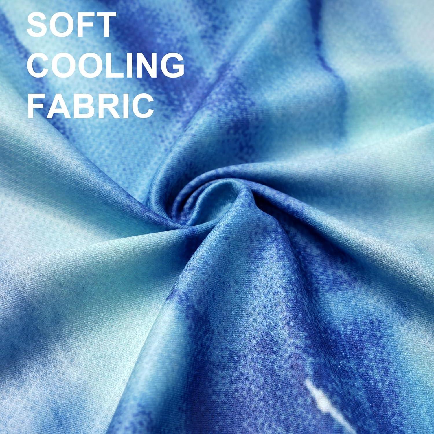 Toalla de Enfriamiento Eunzel 101.6x30.5cm Microfibra Azul