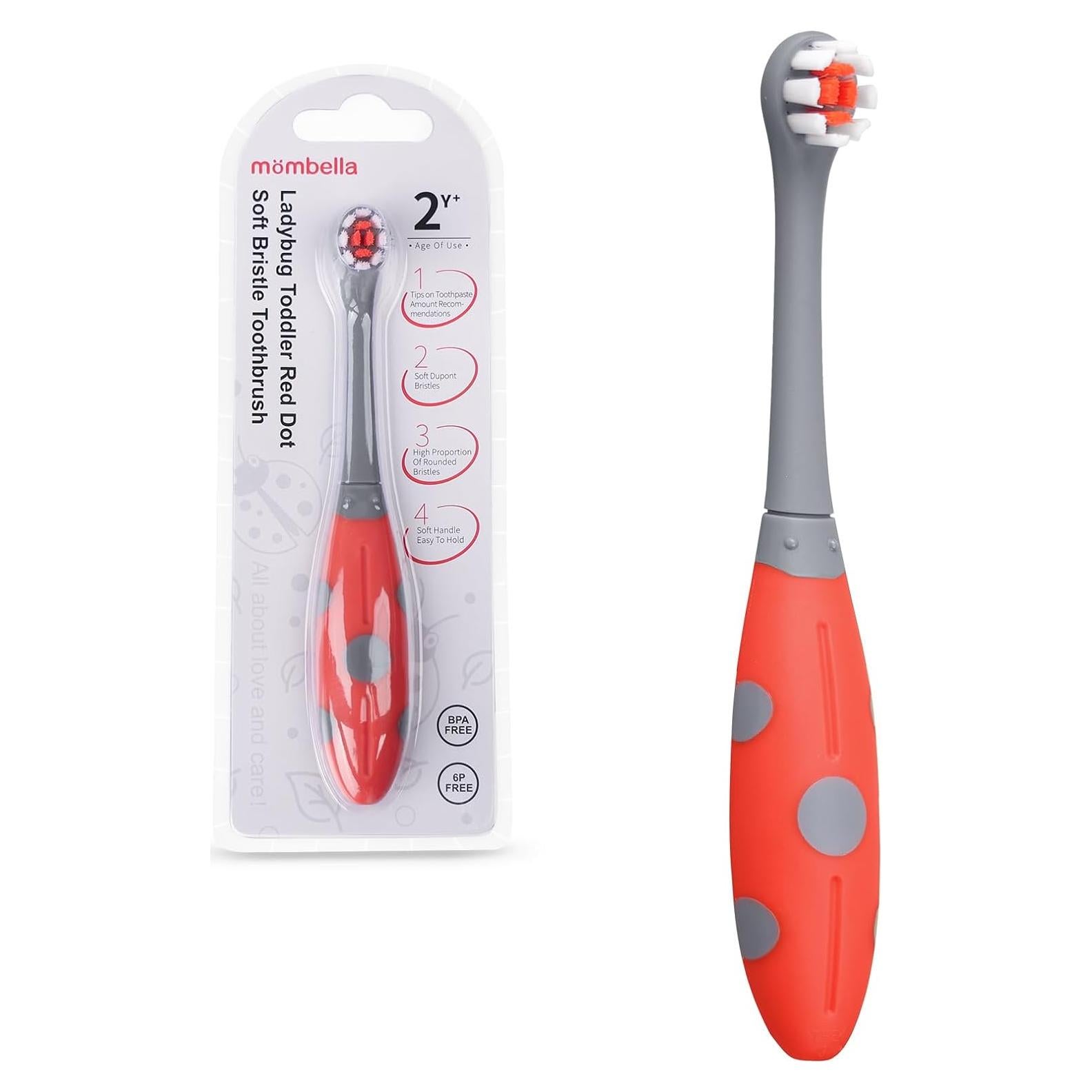 Cepillo de dientes Mombella Mariquita para niños 2-4 años