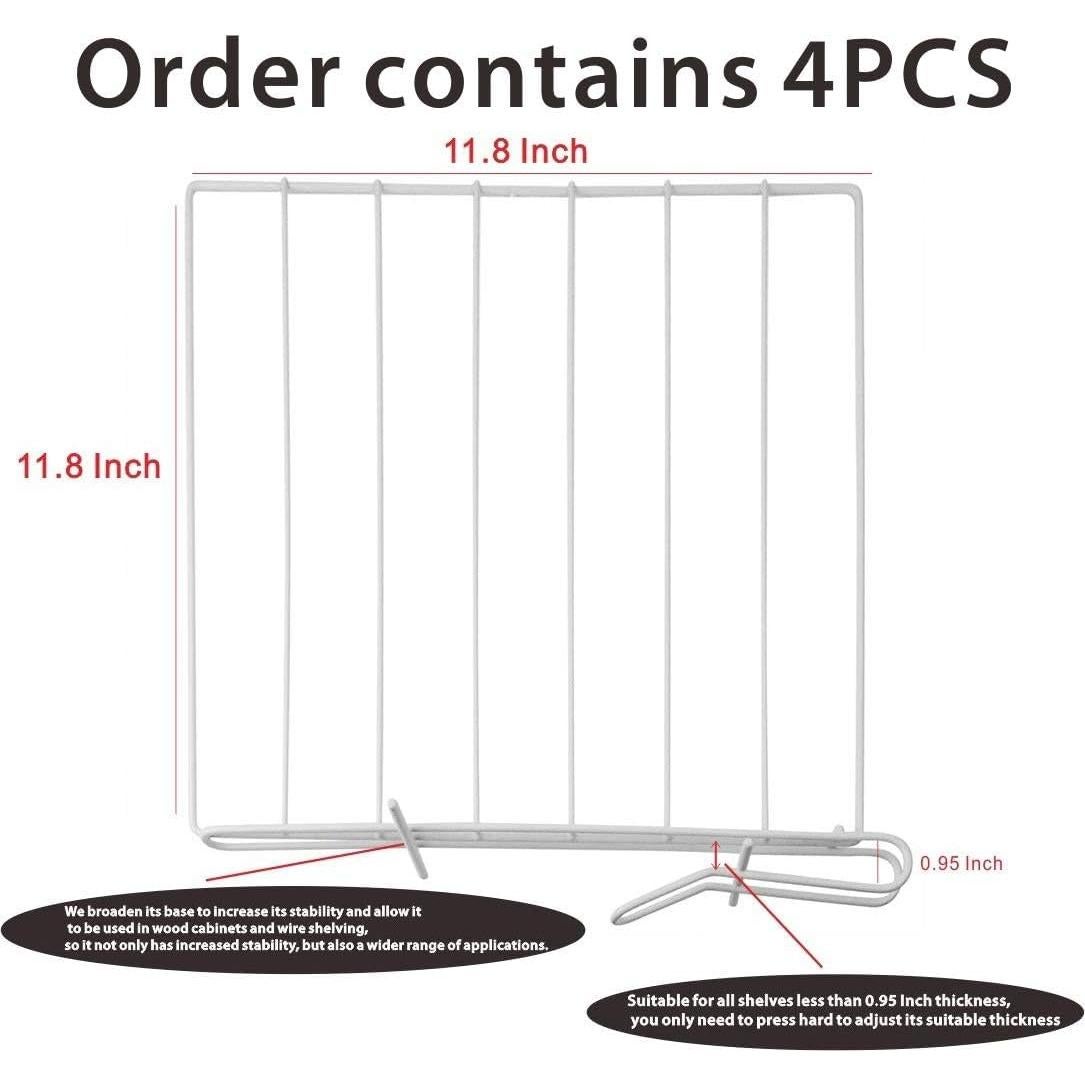 Conjunto de 4 Divisores de Estante Vertical Cq Acrílico 30.5 cm