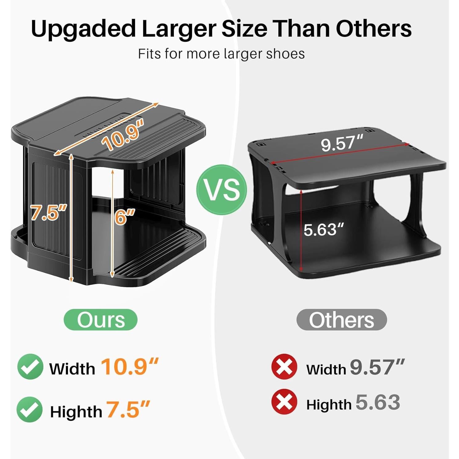 Estante de Zapatos Kitstorack 5 Niveles Ajustable Negro