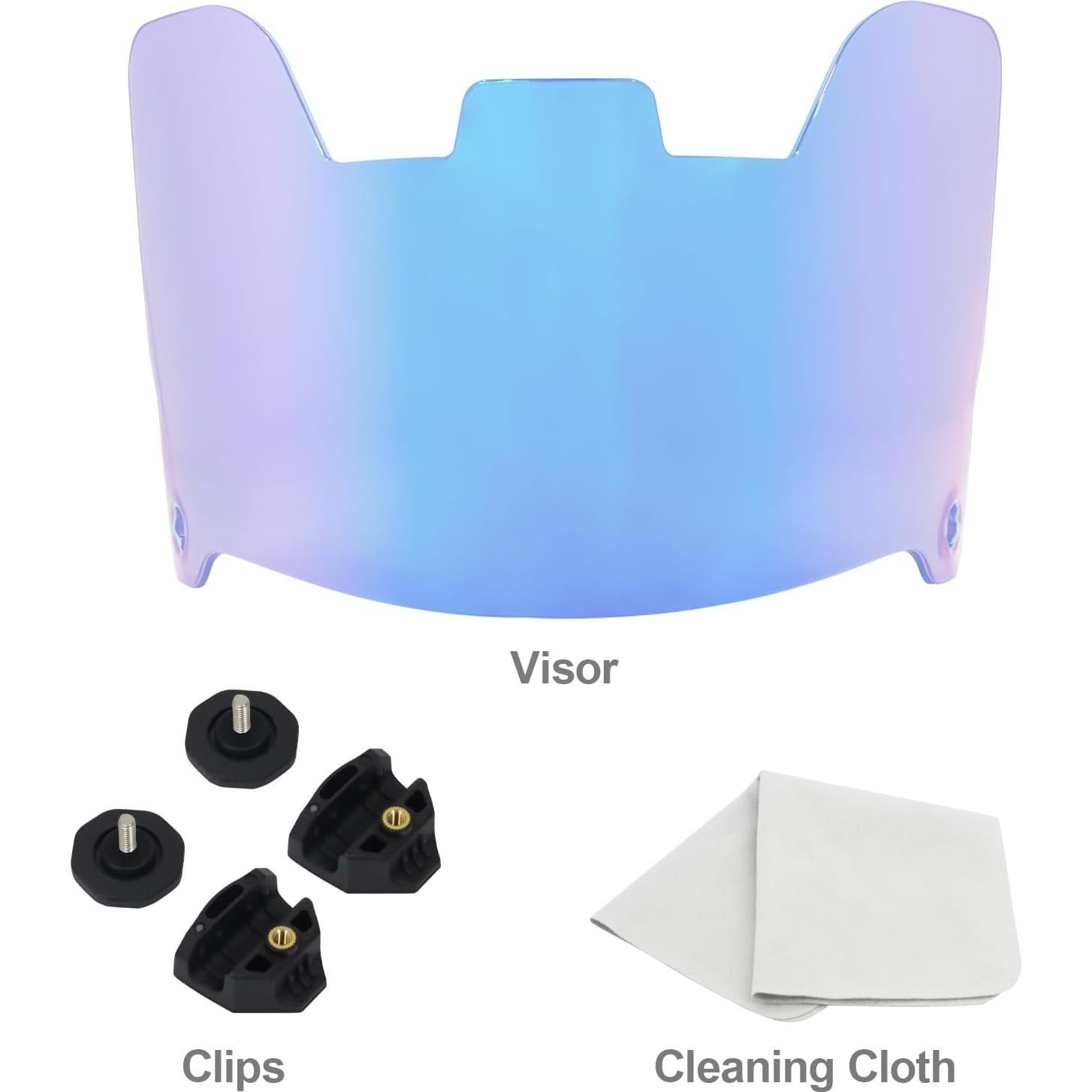 Visera de Fútbol Clara ZAKVOP con Clips - Protección Ocular