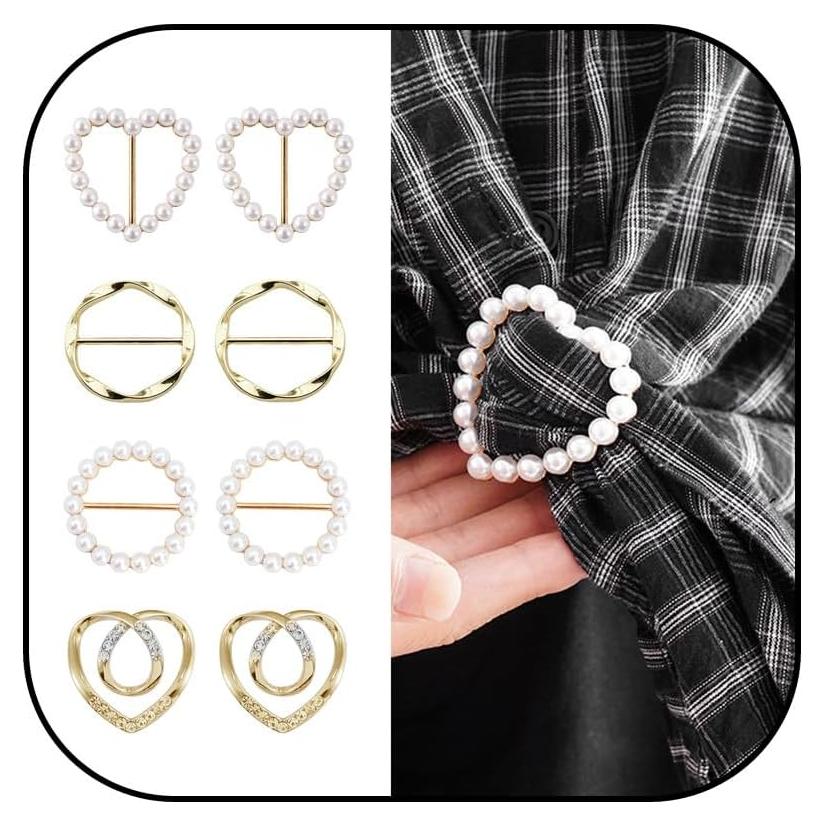 Clip de Anillo de Bufanda YANCHUN 8PCS Oro/Plata Joyería Mujer