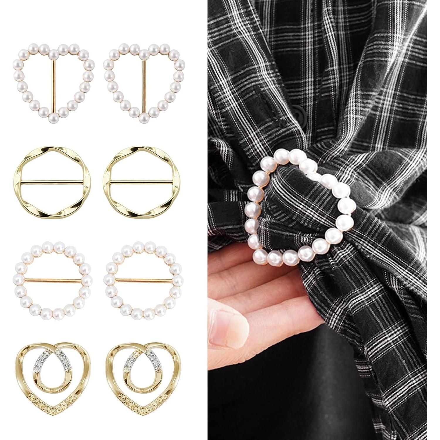 Clip de Anillo de Bufanda YANCHUN 8PCS Oro/Plata Joyería Mujer