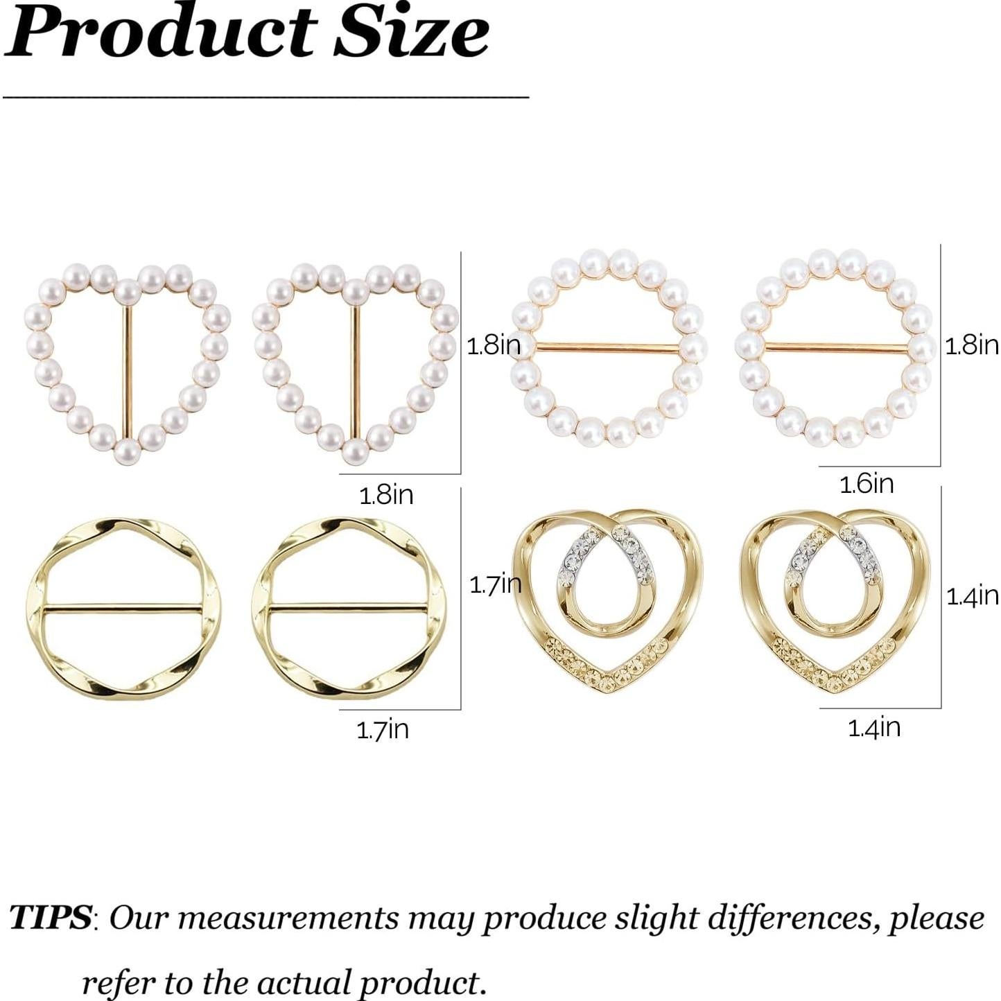 Clip de Anillo de Bufanda YANCHUN 8PCS Oro/Plata Joyería Mujer