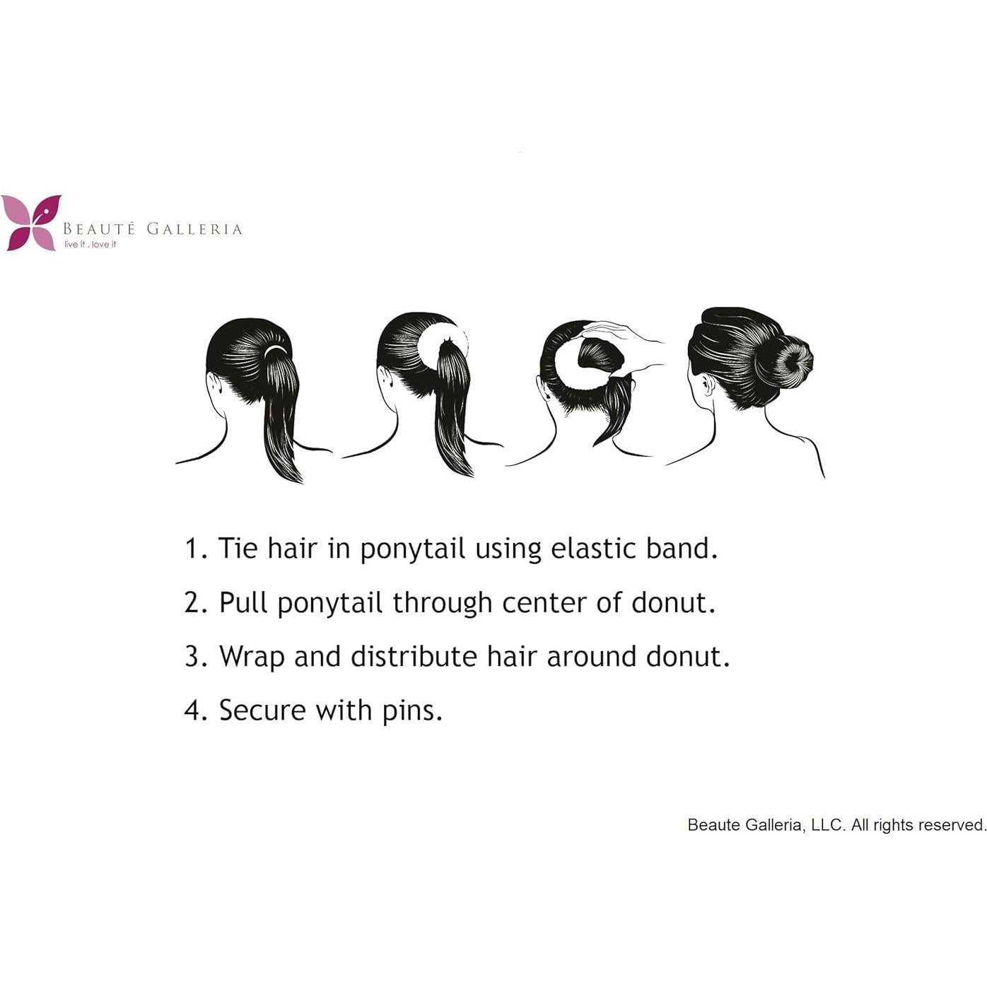 Donut de Cabello 3 Piezas Beaute Galleria Beige HD