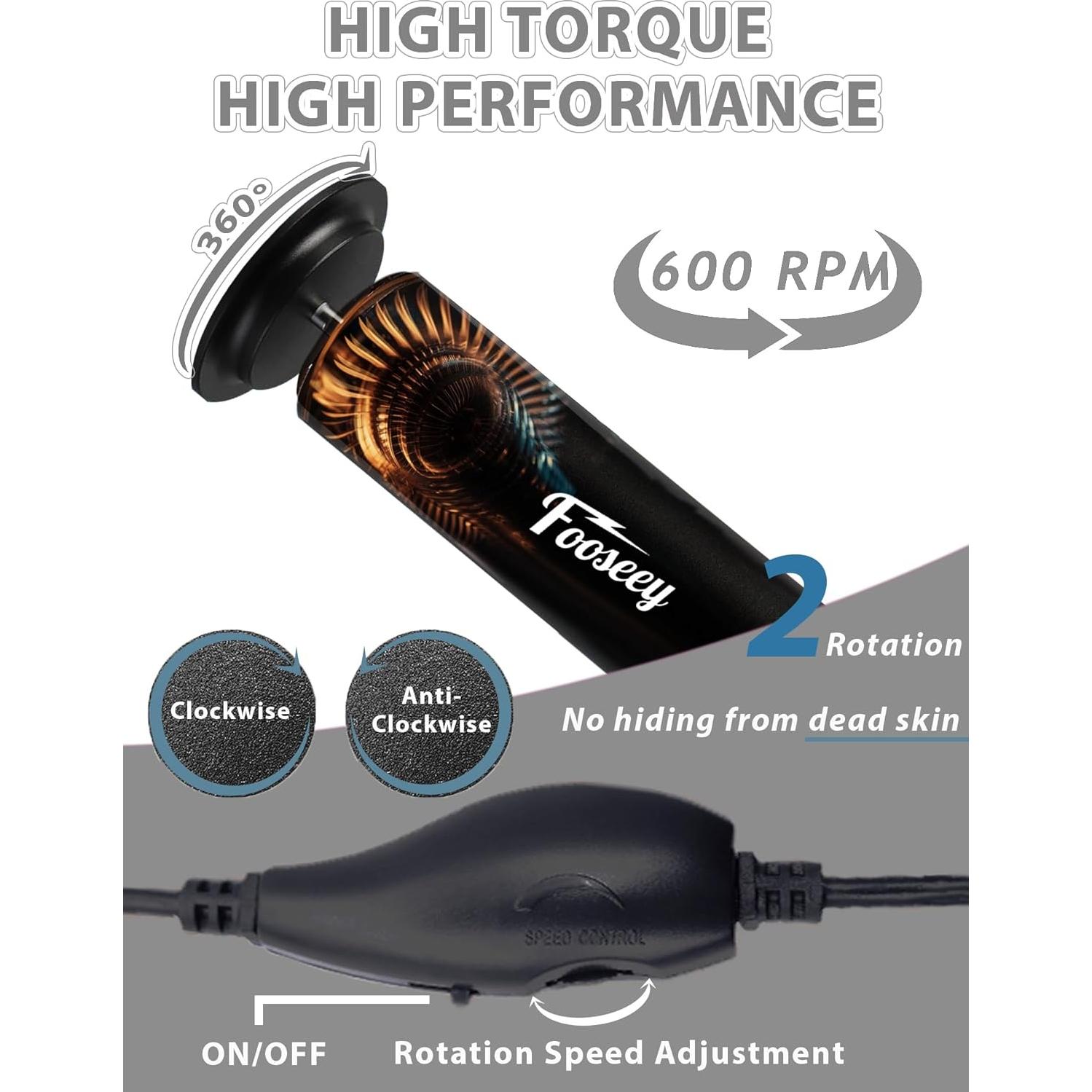 Lima Eléctrica para Pies Dermave Foot Negra con 60 Discos