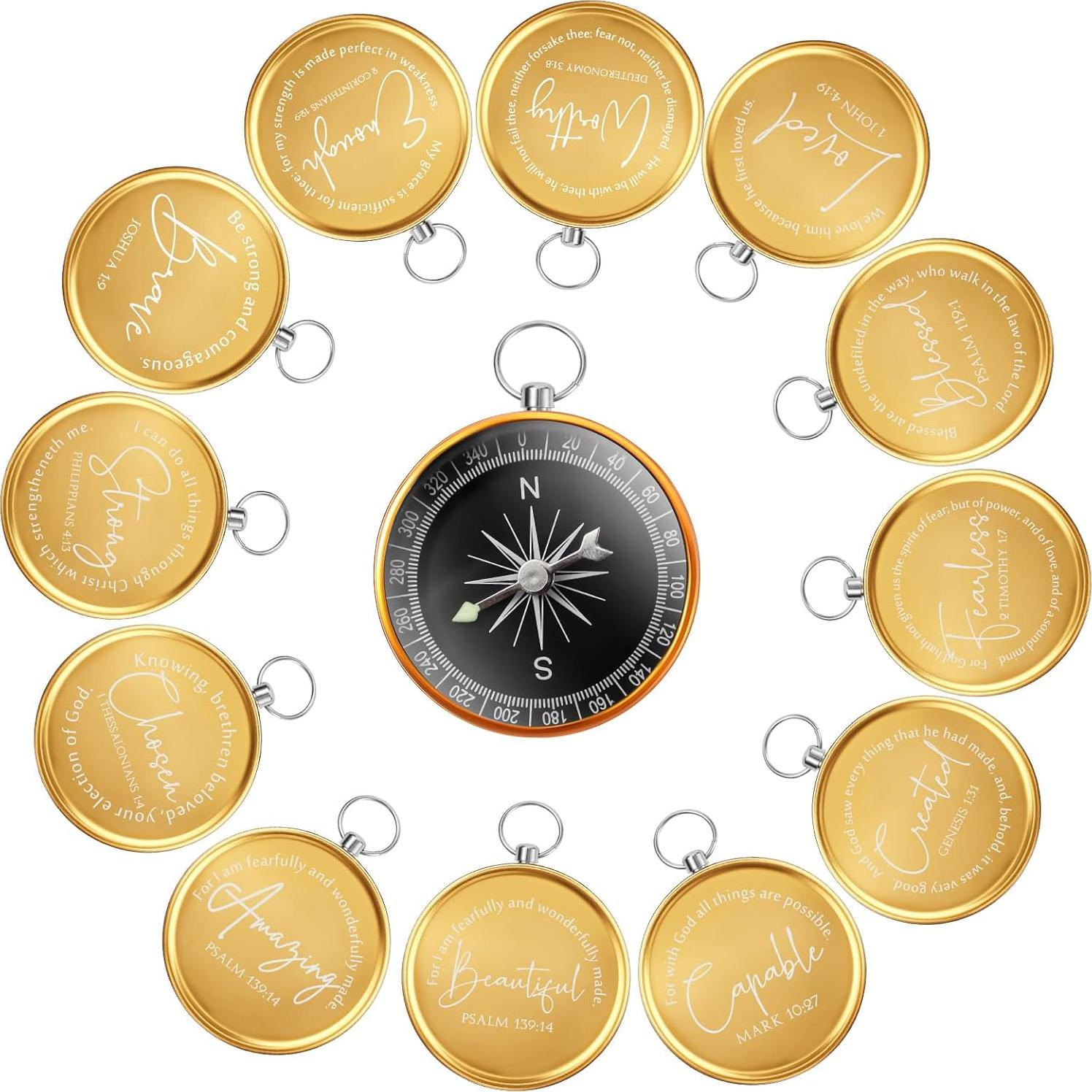 36 Brújulas Religiosas Relaxweex con Versículos Bíblicos