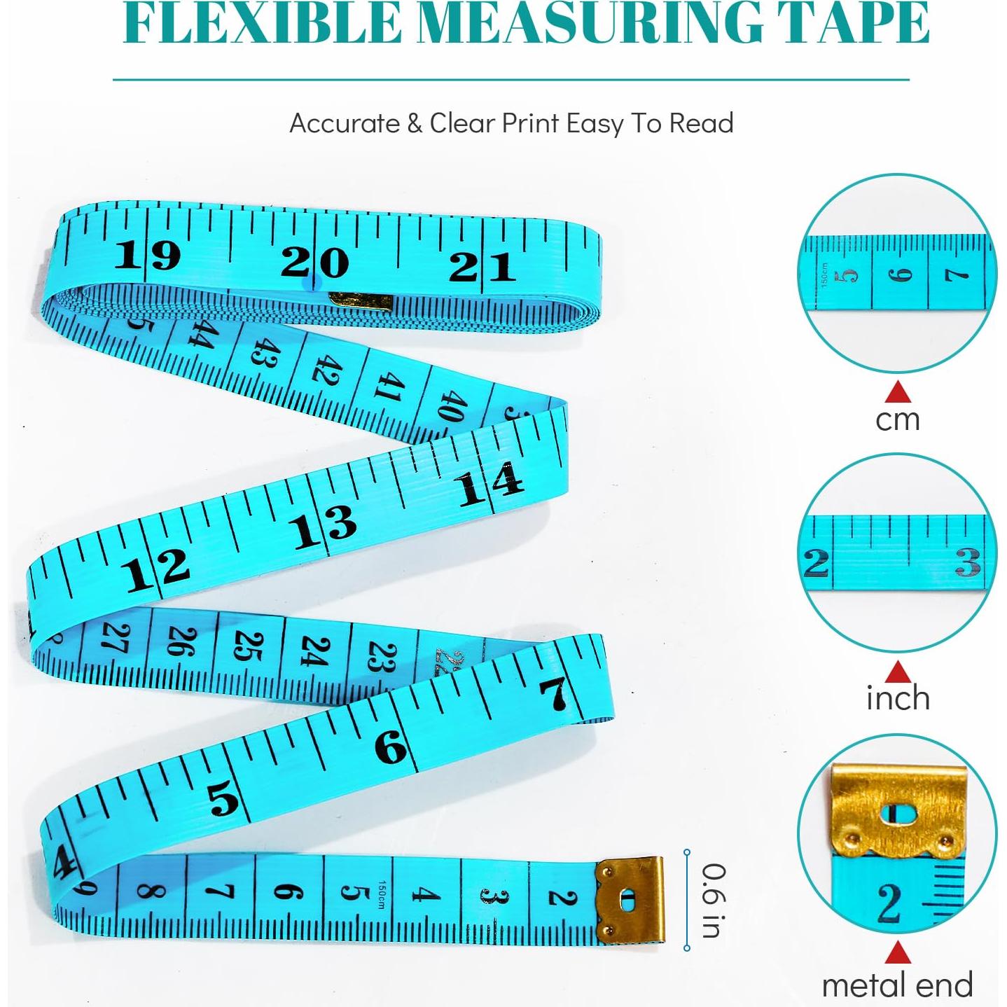 Cinta Métrica Suave MYGBBKITDEC 150 cm Doble Escala Verde 3 Pzas