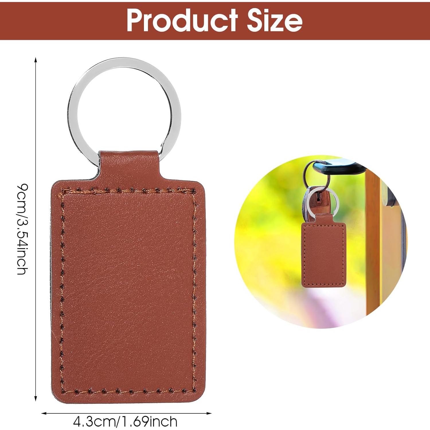 Kit de 10 Llaveros de Coche de Cuero PU Universales