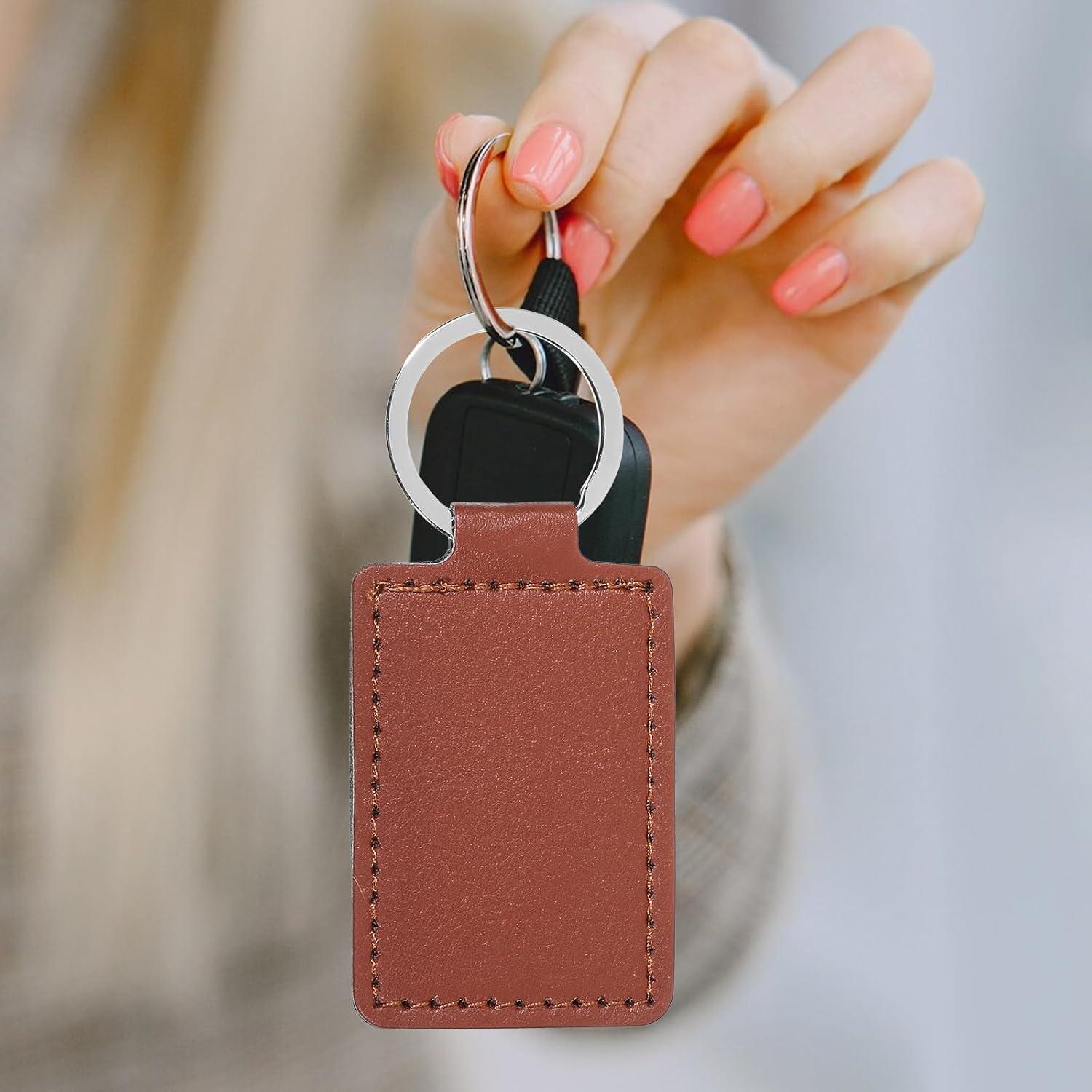 Kit de 10 Llaveros de Coche de Cuero PU Universales