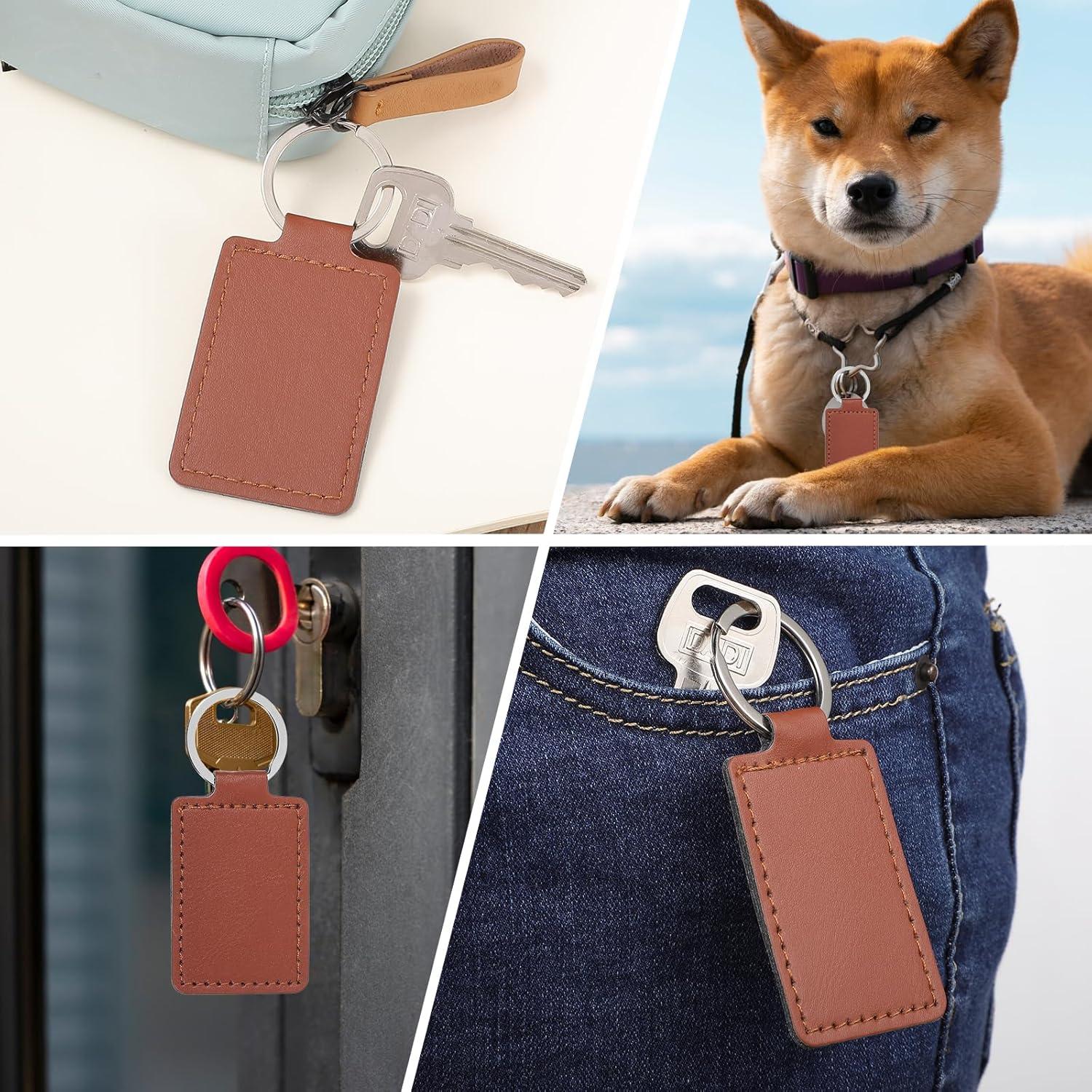 Kit de 10 Llaveros de Coche de Cuero PU Universales