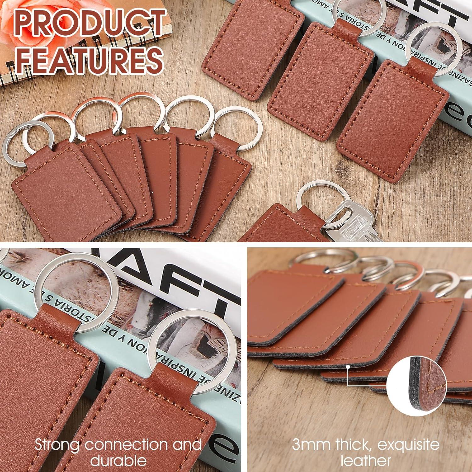 Kit de 10 Llaveros de Coche de Cuero PU Universales