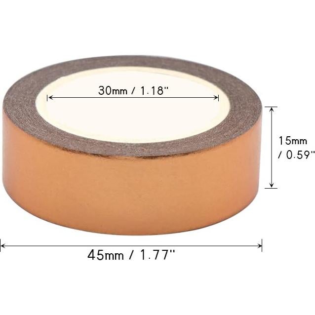 Cinta Washi de Foil de Bronce NatSumeBasics 2pcs 15mm x 10m