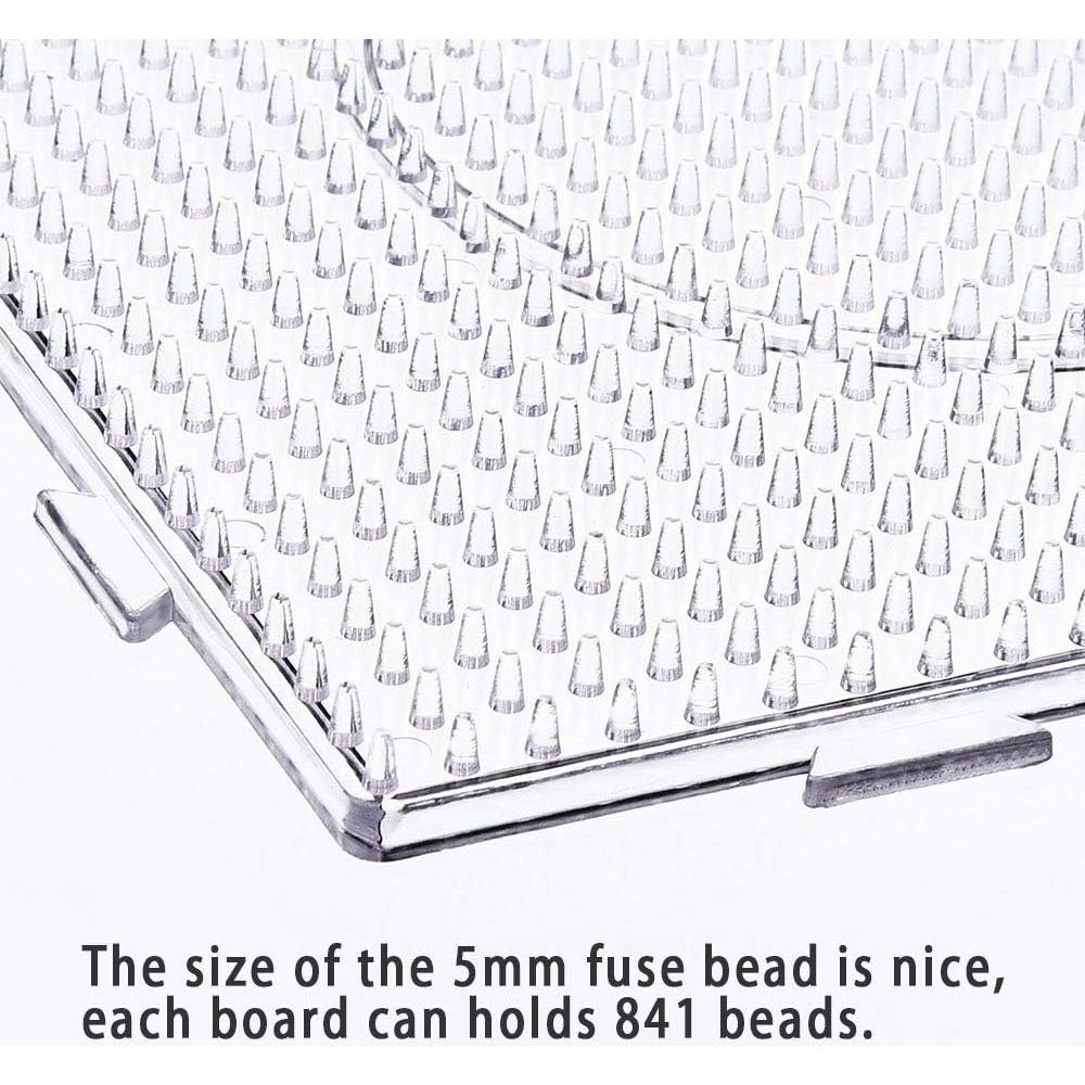 Tableros de Perlas Fuse Egosky 6Pcs 14.5x14.5cm Transparentes