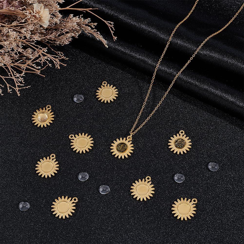 Set de 12 Colgantes Bezel Oro 18K UNICRAFTALE para Joyería