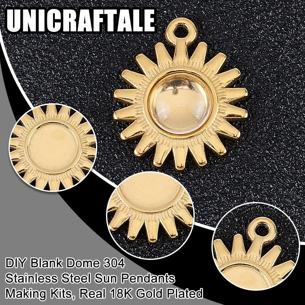 Set de 12 Colgantes Bezel Oro 18K UNICRAFTALE para Joyería