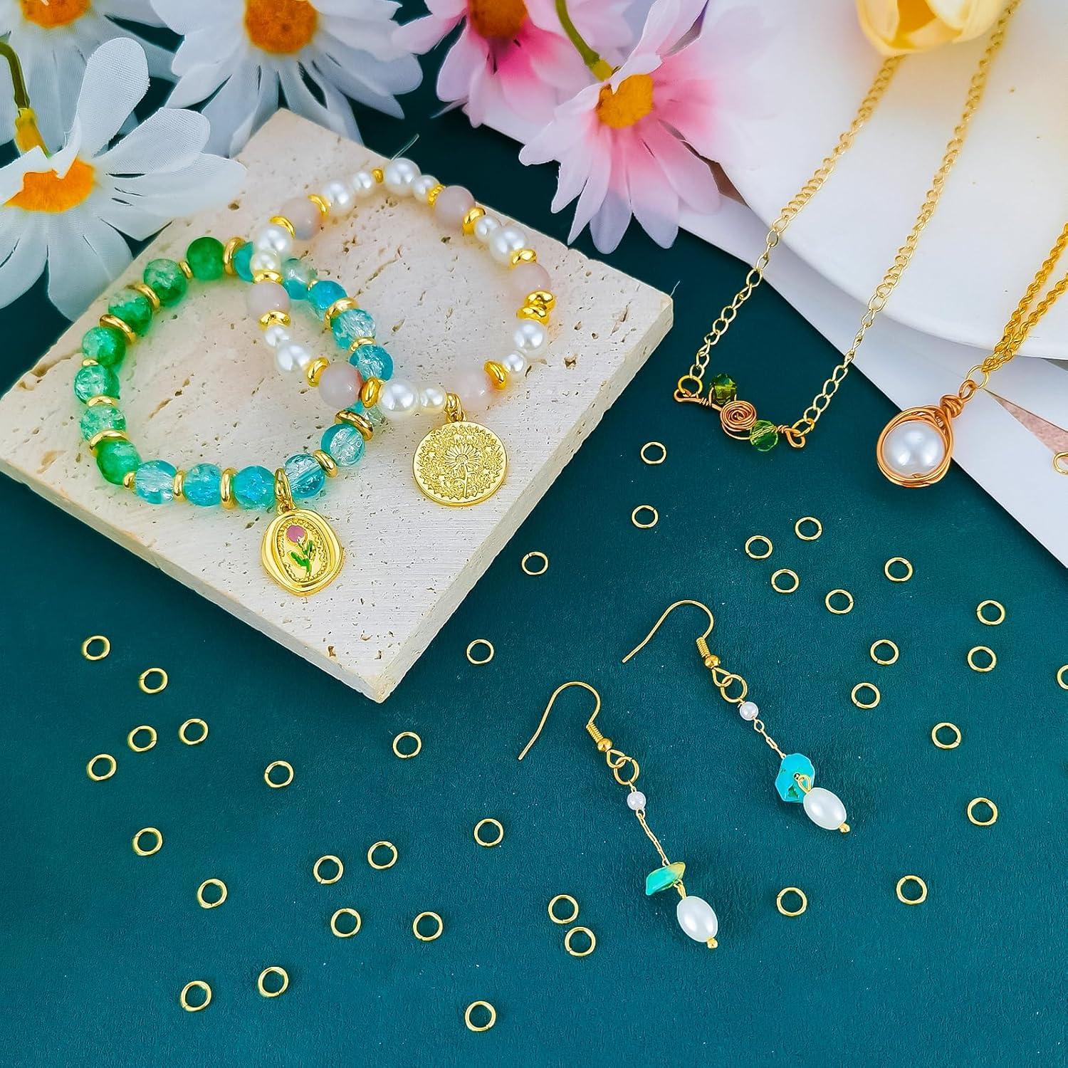 500 Anillas de Salto de Acero Inoxidable CREATZONE 5mm Baño de Oro