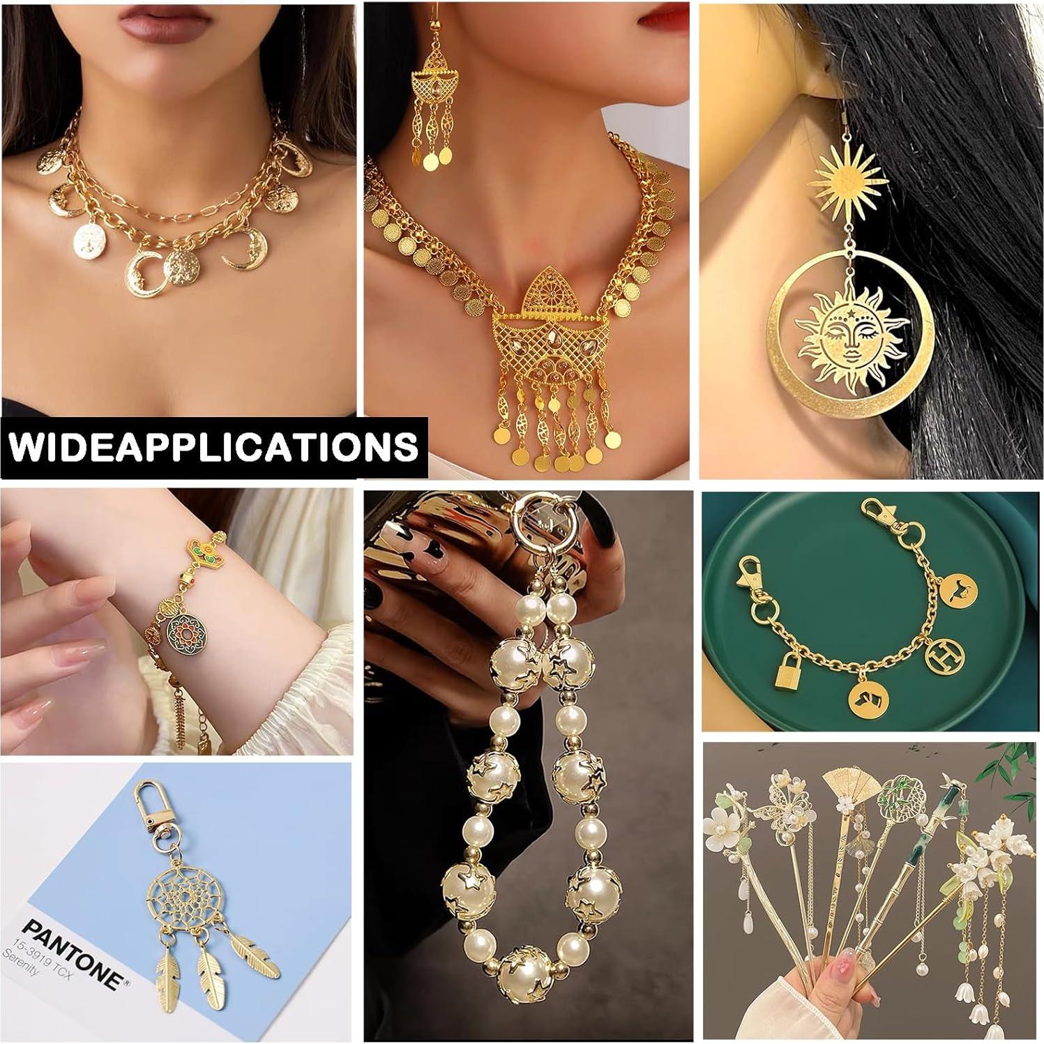 500 Anillas de Salto de Acero Inoxidable CREATZONE 5mm Baño de Oro