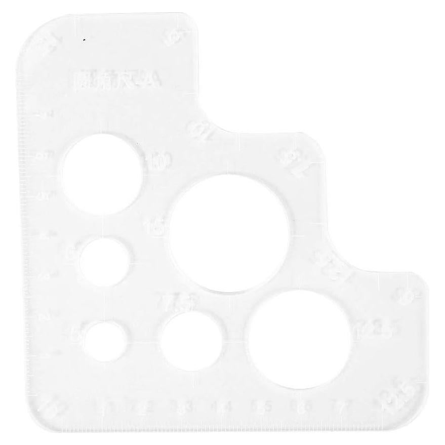 Plantilla de Círculo Acrílico Zerodis para Corte de Cuero