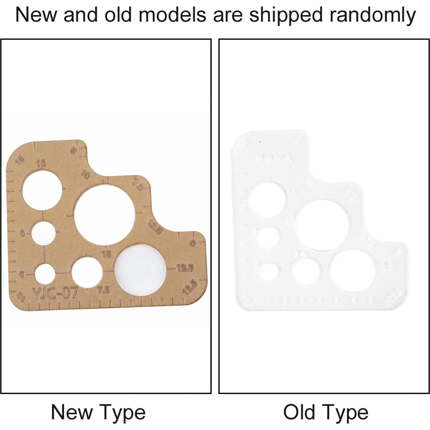 Plantilla de Círculo Acrílico Zerodis para Corte de Cuero