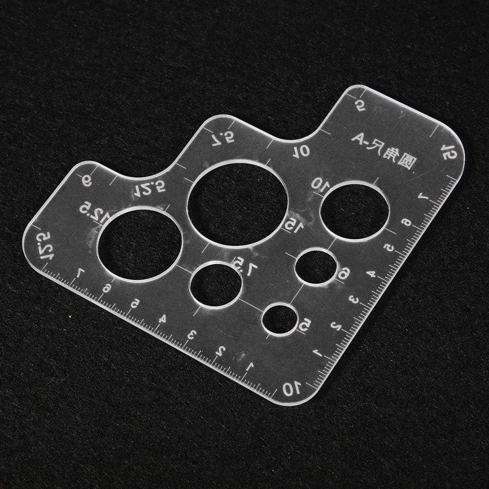 Plantilla de Círculo Acrílico Zerodis para Corte de Cuero