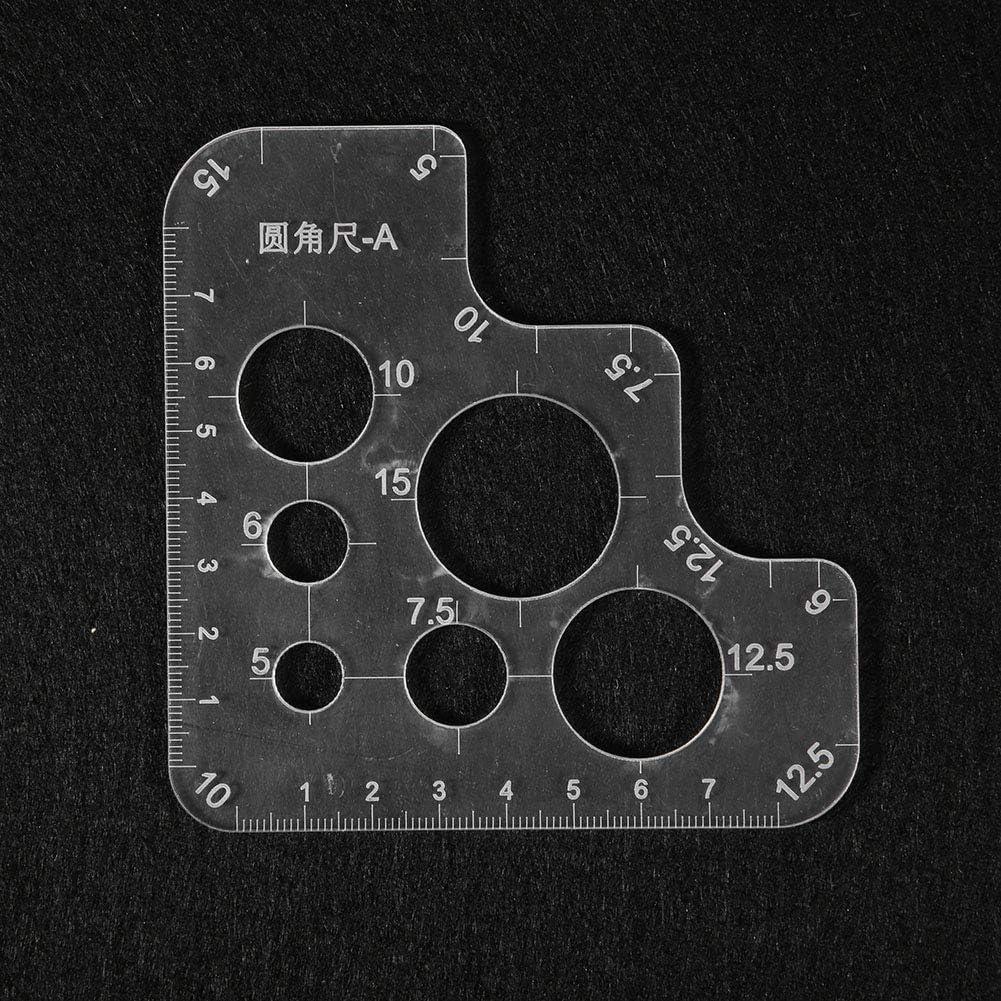 Plantilla de Círculo Acrílico Zerodis para Corte de Cuero