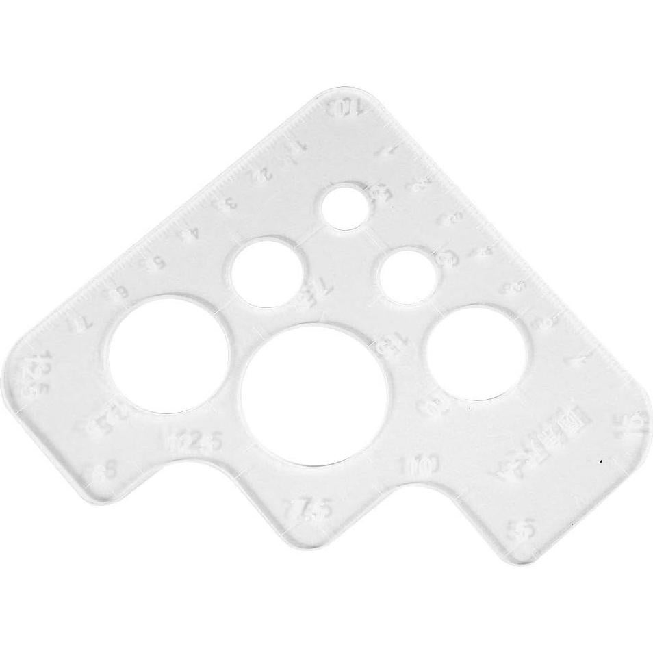 Plantilla de Círculo Acrílico Zerodis para Corte de Cuero