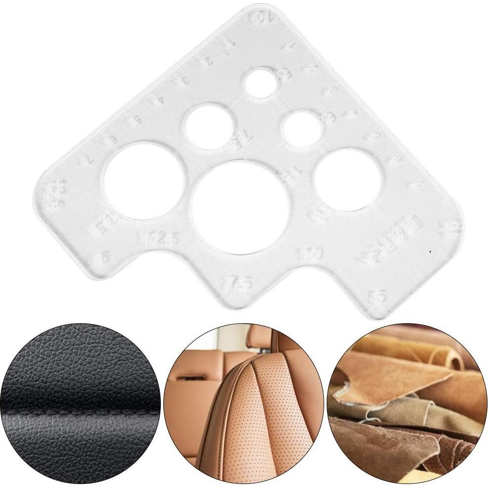 Plantilla de Círculo Acrílico Zerodis para Corte de Cuero