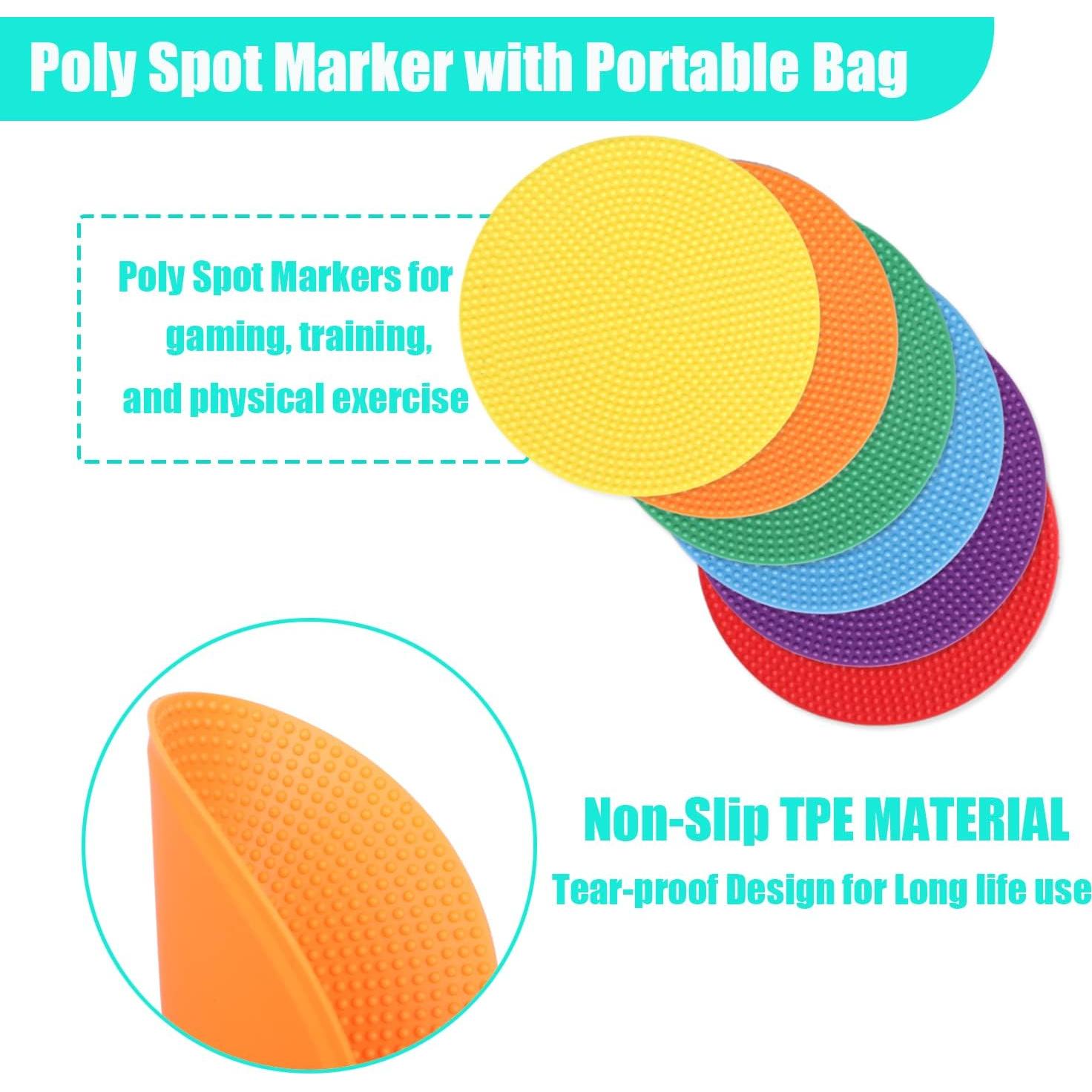 Marcadores de Puntos Antideslizantes Emhumn 4" 6 Piezas TPE