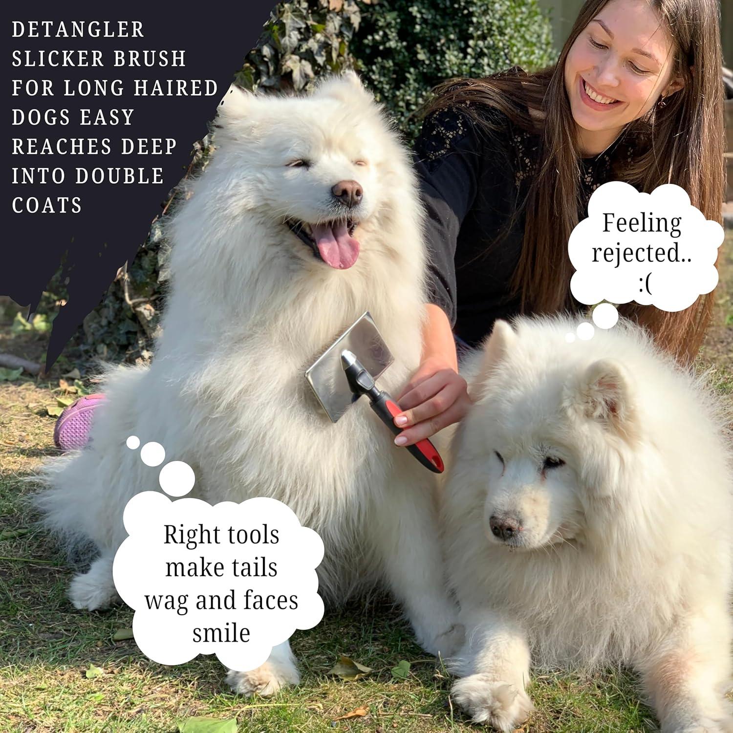 Cepillo Slicker para Perros Bixy Pixy - Grande - Púas Largas