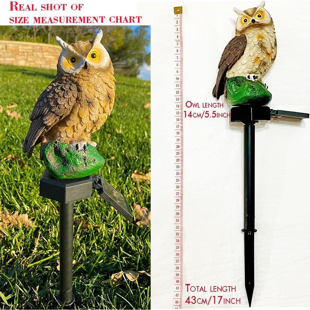 Luces LED Solares de Jardín HENGYOU - Búho Decorativo 2PCS