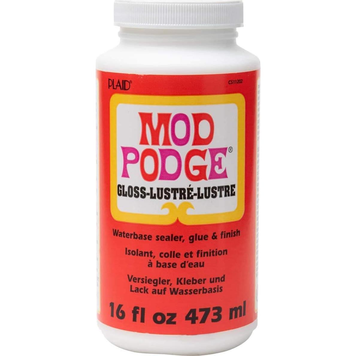 Kit Decoupage Mod Podge 16oz Mate y Brillante + 4 Pinceles