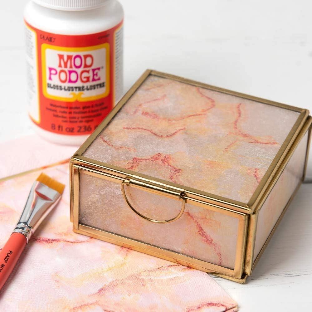 Kit Decoupage Mod Podge 16oz Mate y Brillante + 4 Pinceles