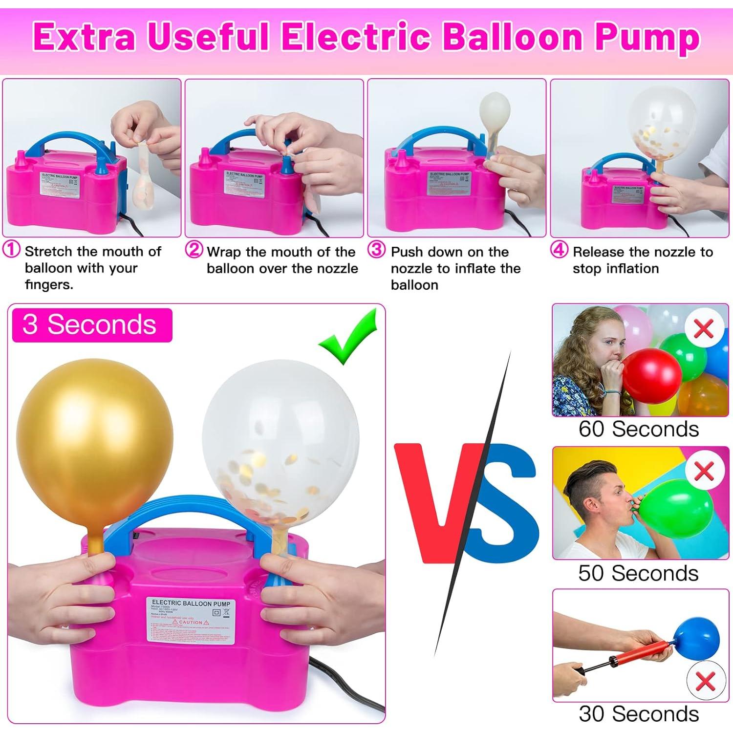 Kit de Arco de Globos Toosci con Bomba Eléctrica y Soportes