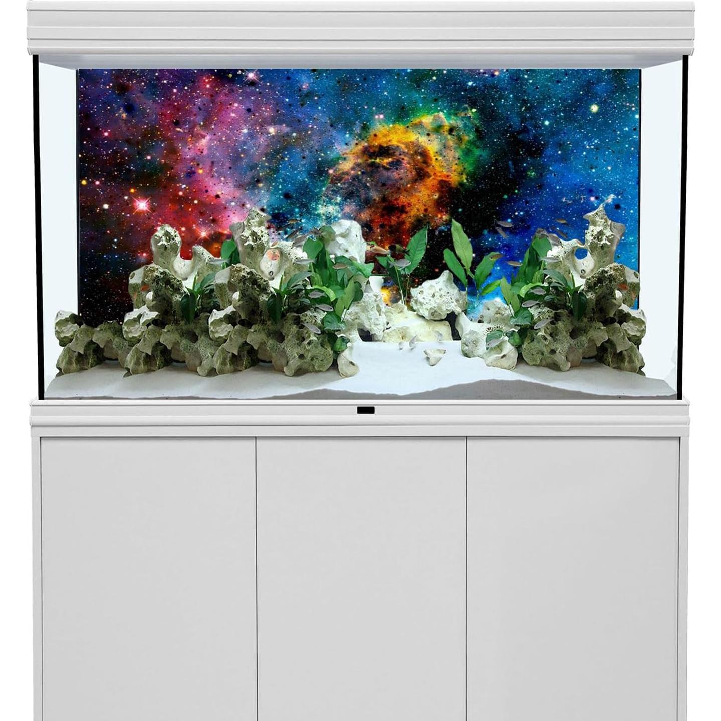 Fondo de Acuario 60x30 cm AWERT Galaxia Colorida