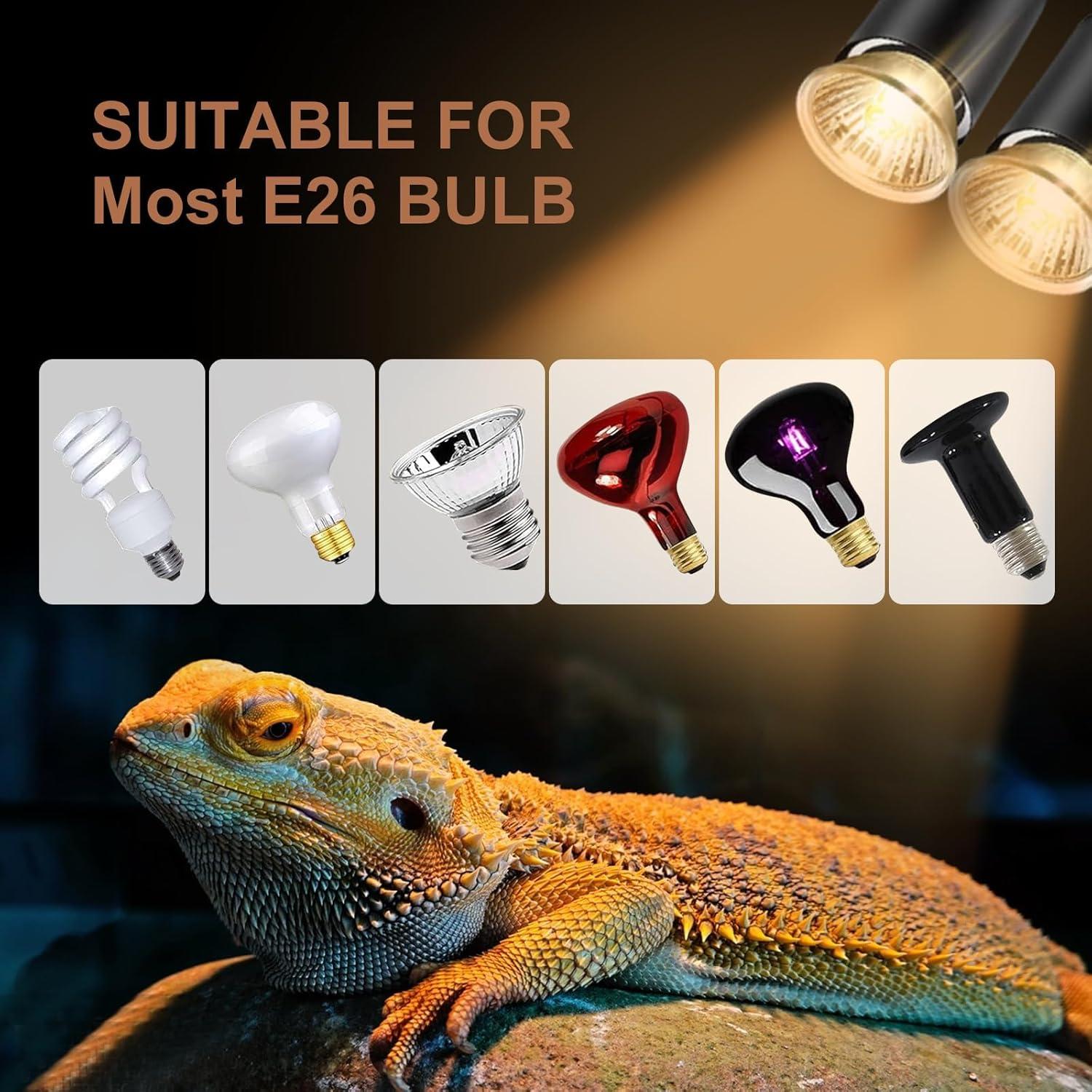 Lámpara de Calor para Reptiles Lachesan E26 25W y 50W Dimmable