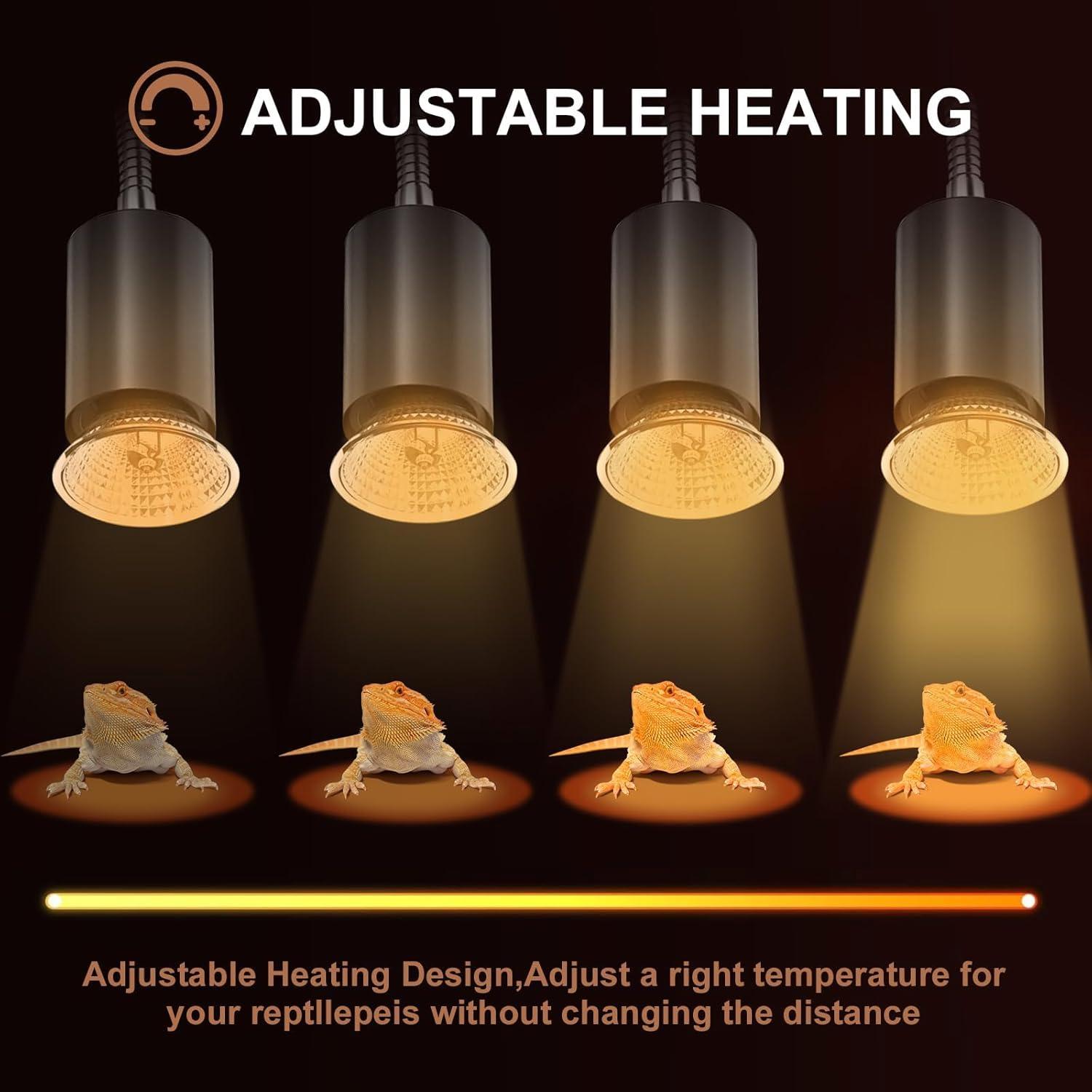 Lámpara de Calor para Reptiles Lachesan E26 25W y 50W Dimmable