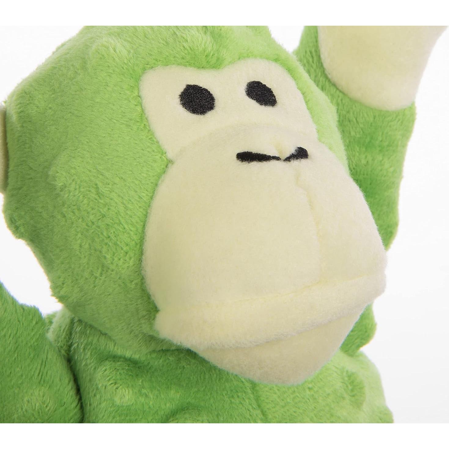 Juguete para Perros goDog Crazy Tugs Mono Plush Grande - Verde